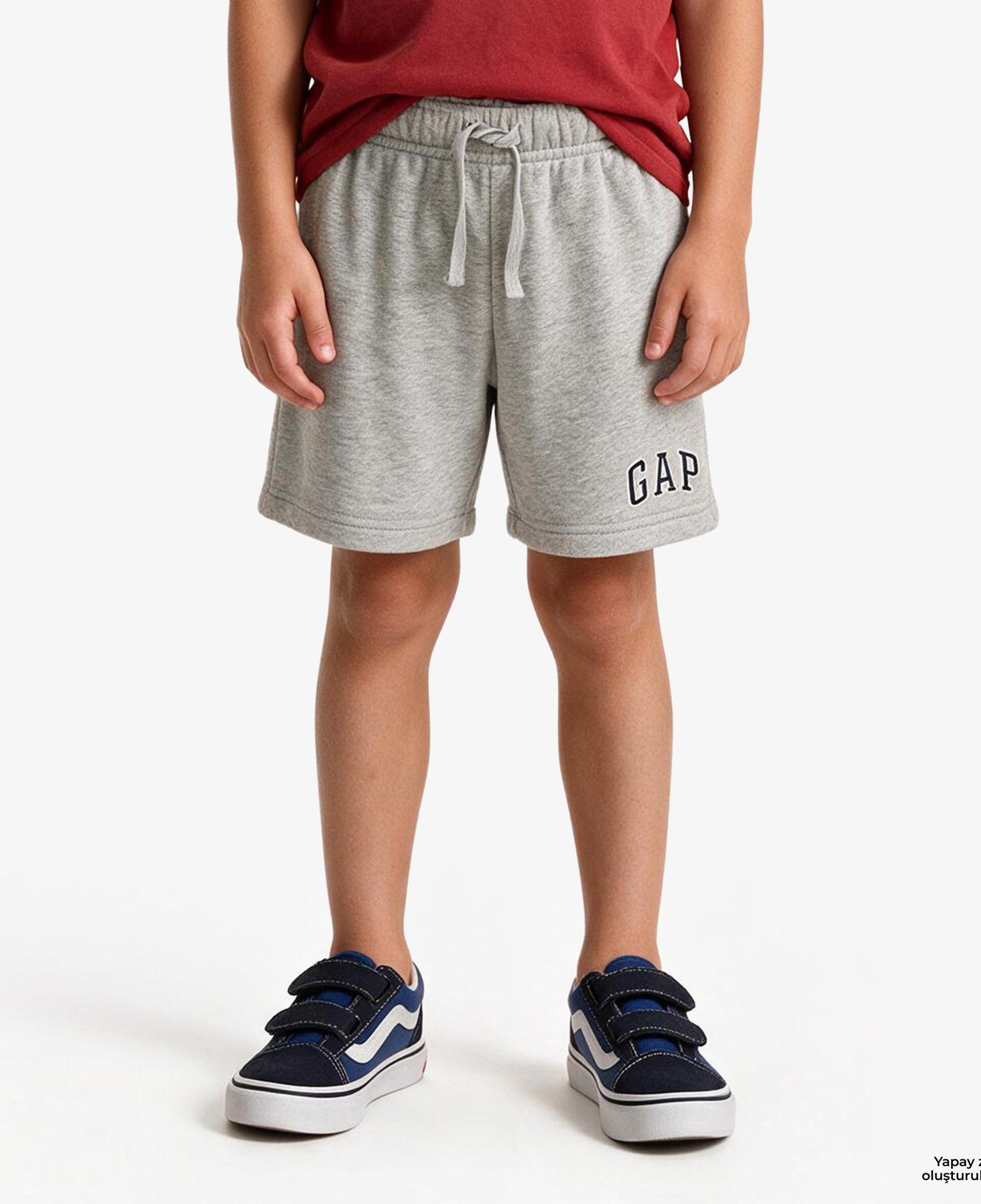 Gap Havlu Kumaş Relaxed Fit Çocuk Gri Şort