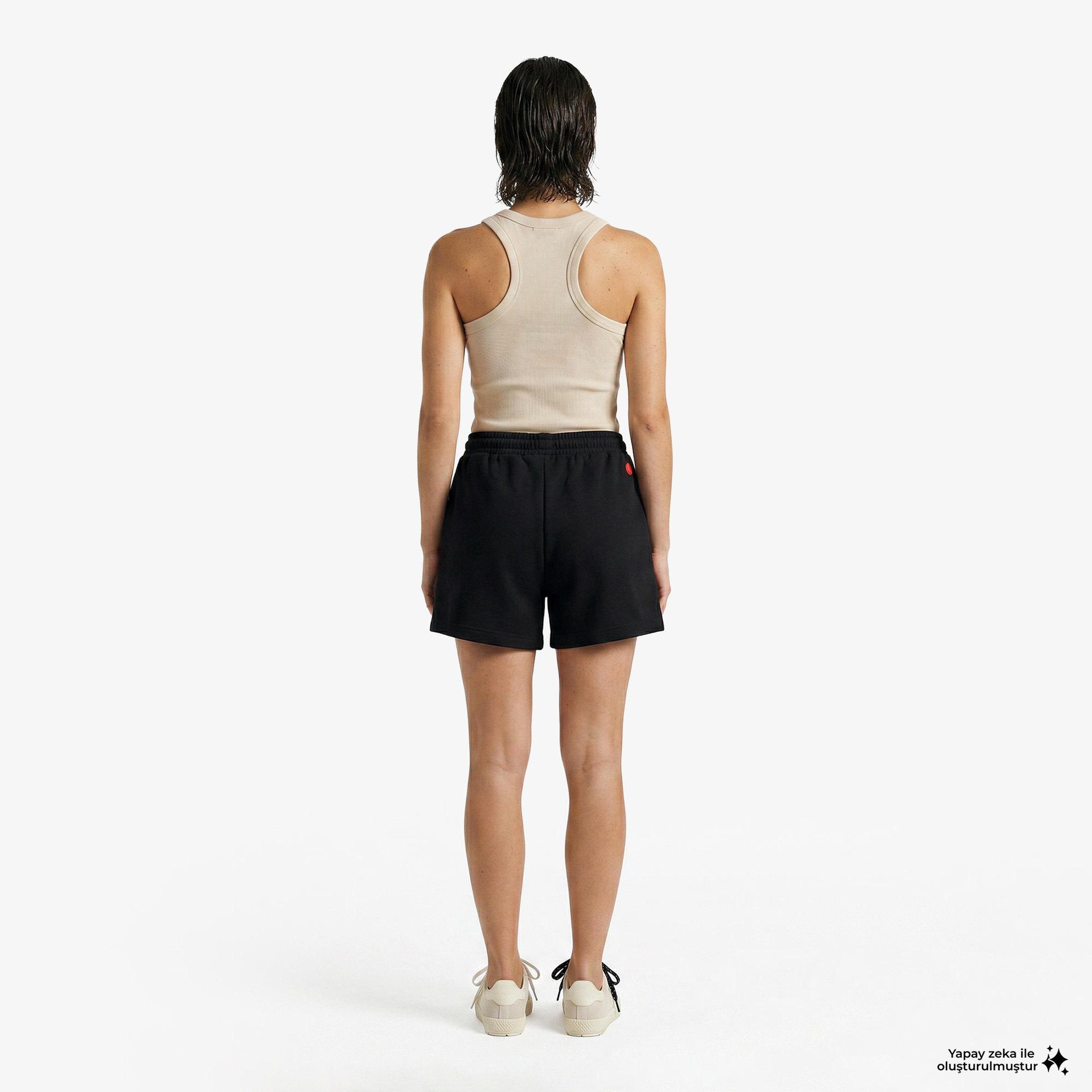 UNITED4 Regular Fit Kadın Siyah Şort