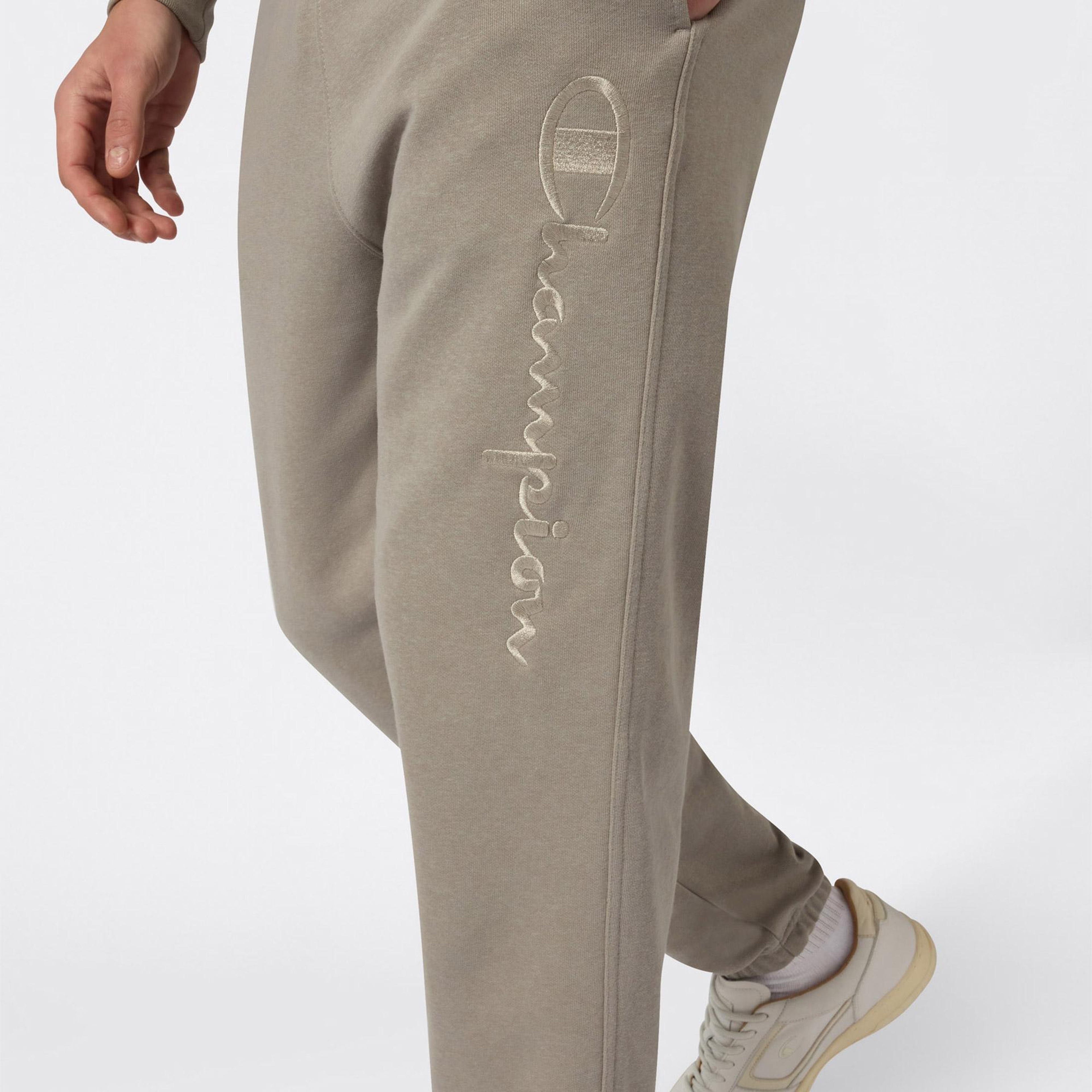 Champion Elastic Cuff Pants Erkek Gri Eşofman Altı