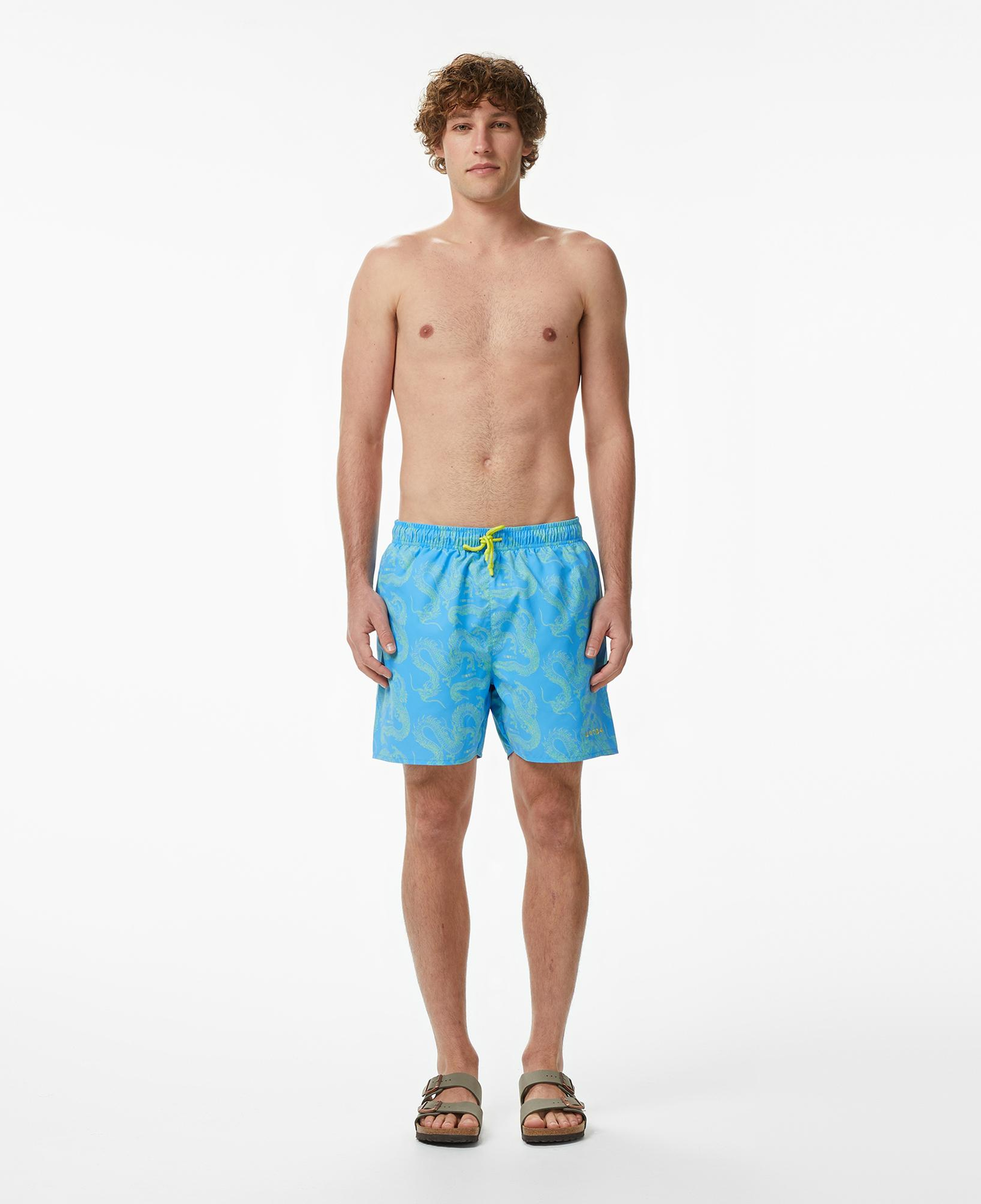 UNITED4 Comfort Fit Erkek Mavi Deniz Şortu