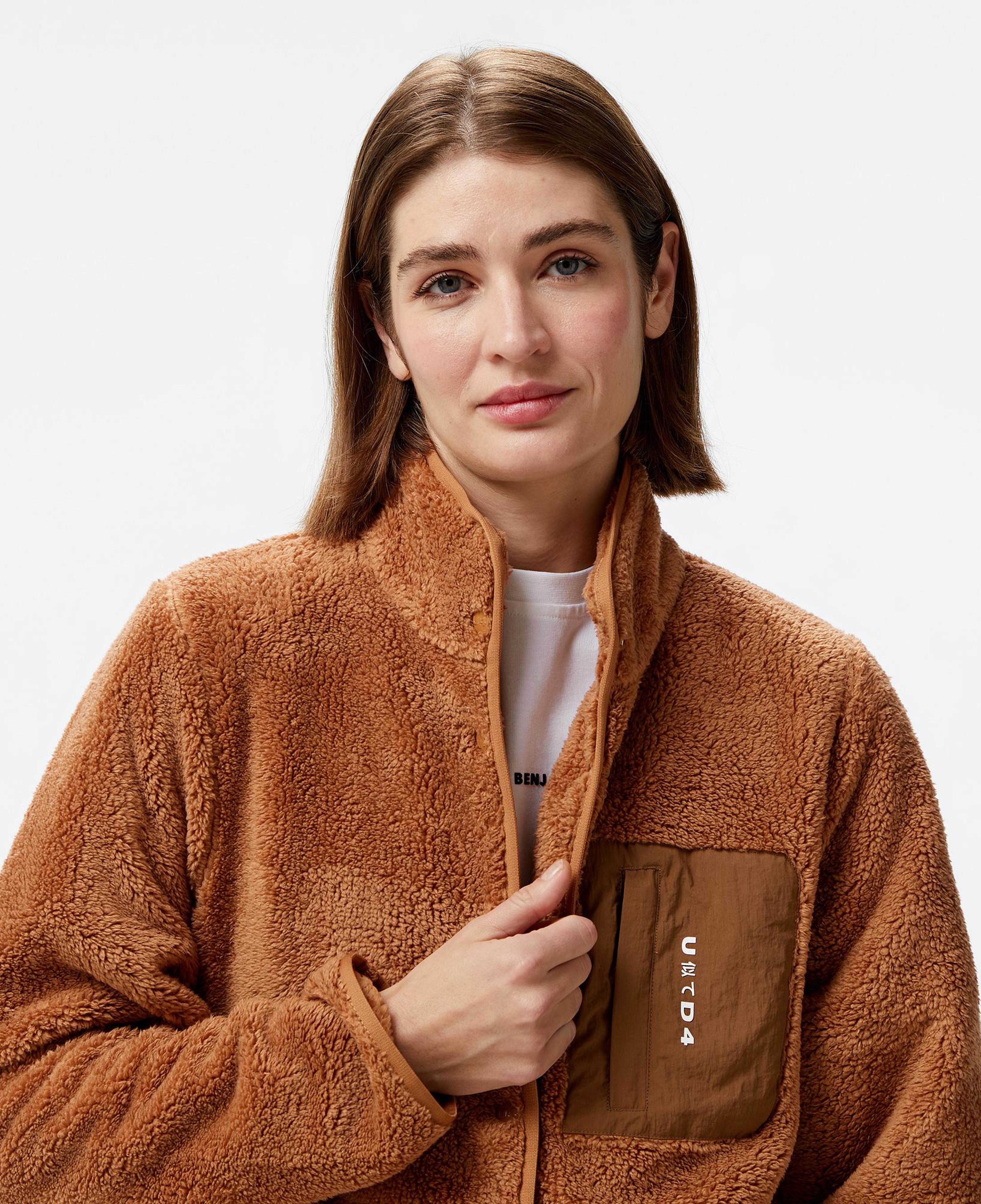 UNITED4 Sherpa Teddy Coat Kadın Kahverengi Mont