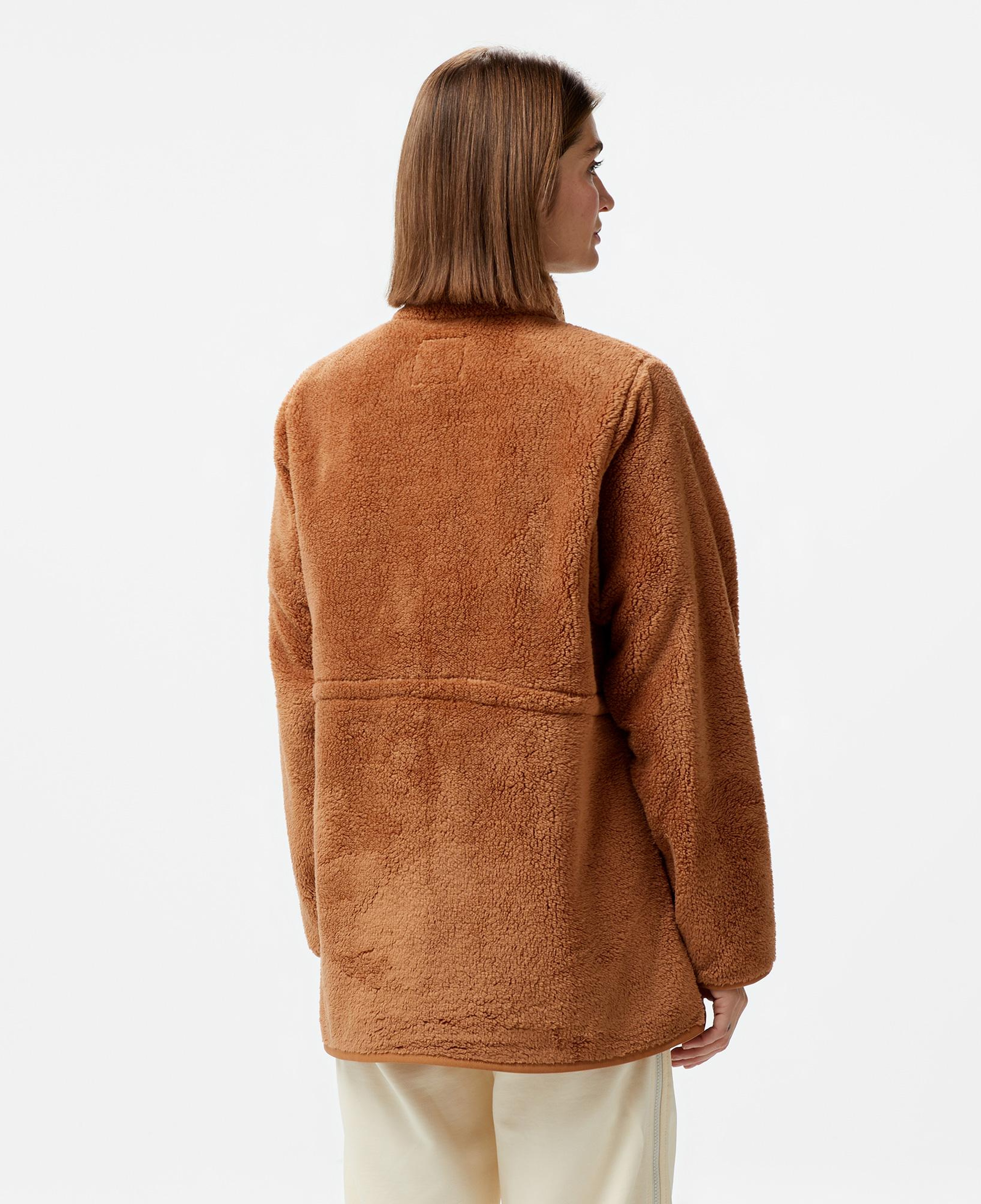 UNITED4 Sherpa Teddy Coat Kadın Kahverengi Mont