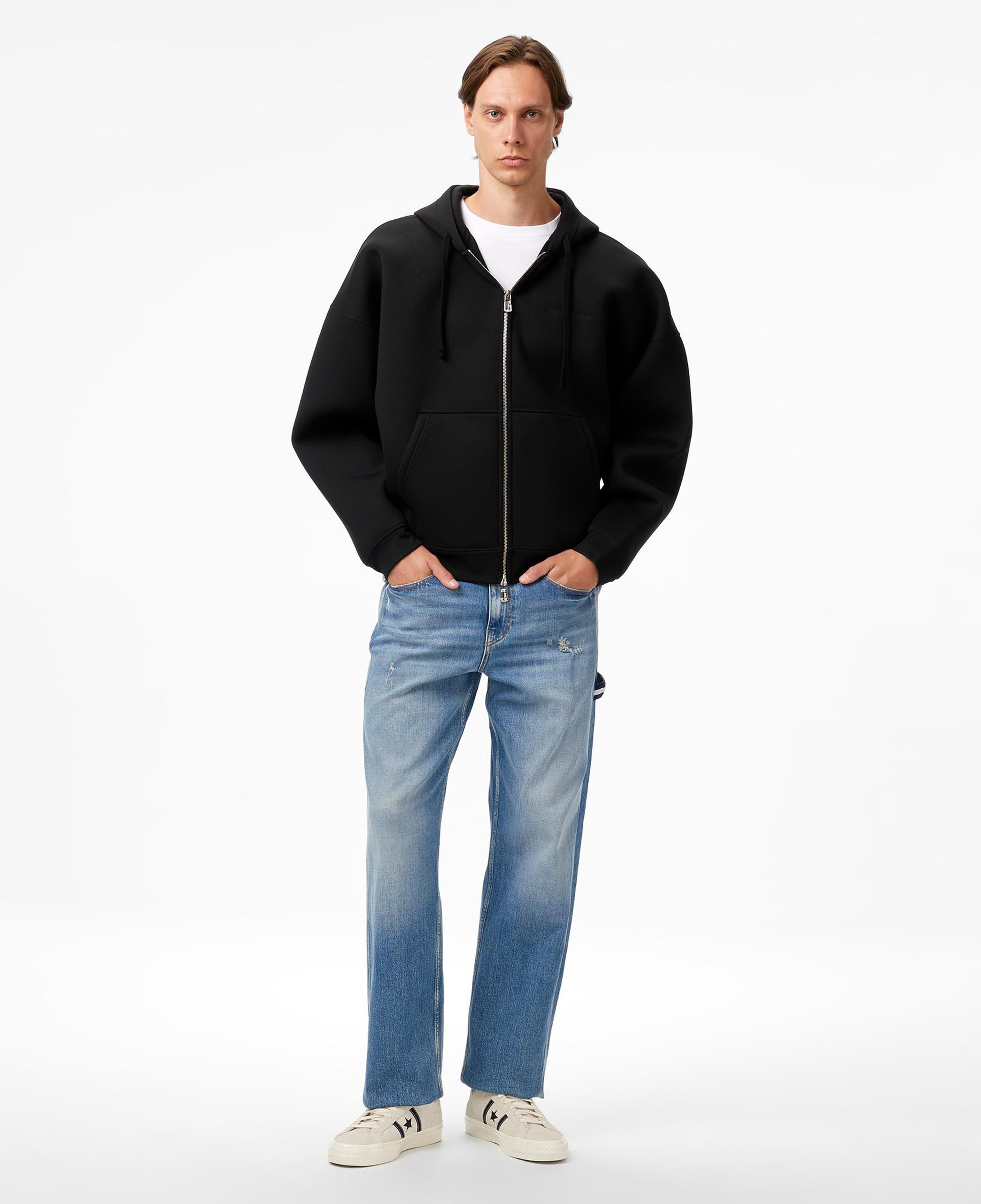 Les Benjamins 402 Zipped Unisex Siyah Sweatshirt