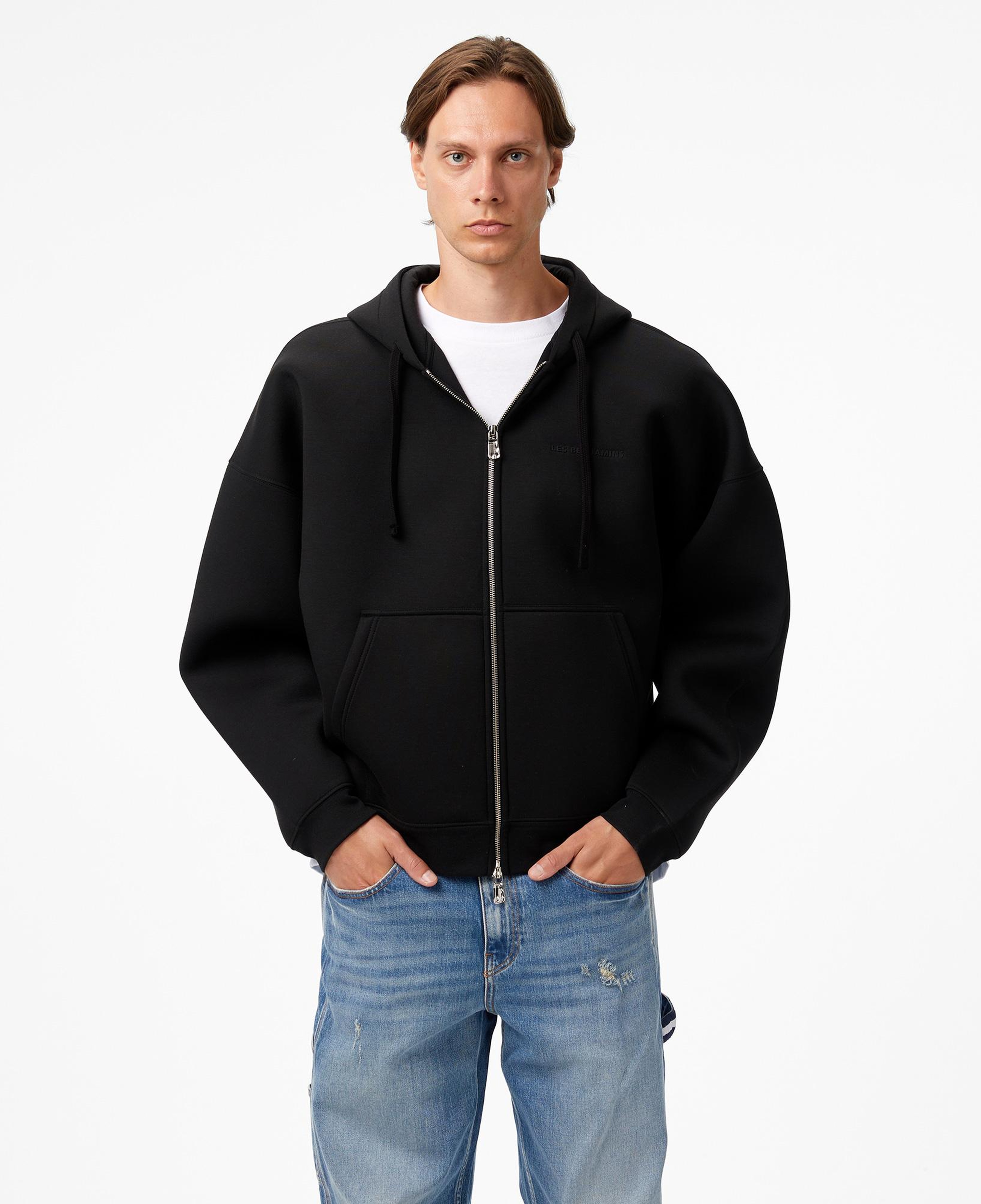 Les Benjamins 402 Zipped Unisex Siyah Sweatshirt