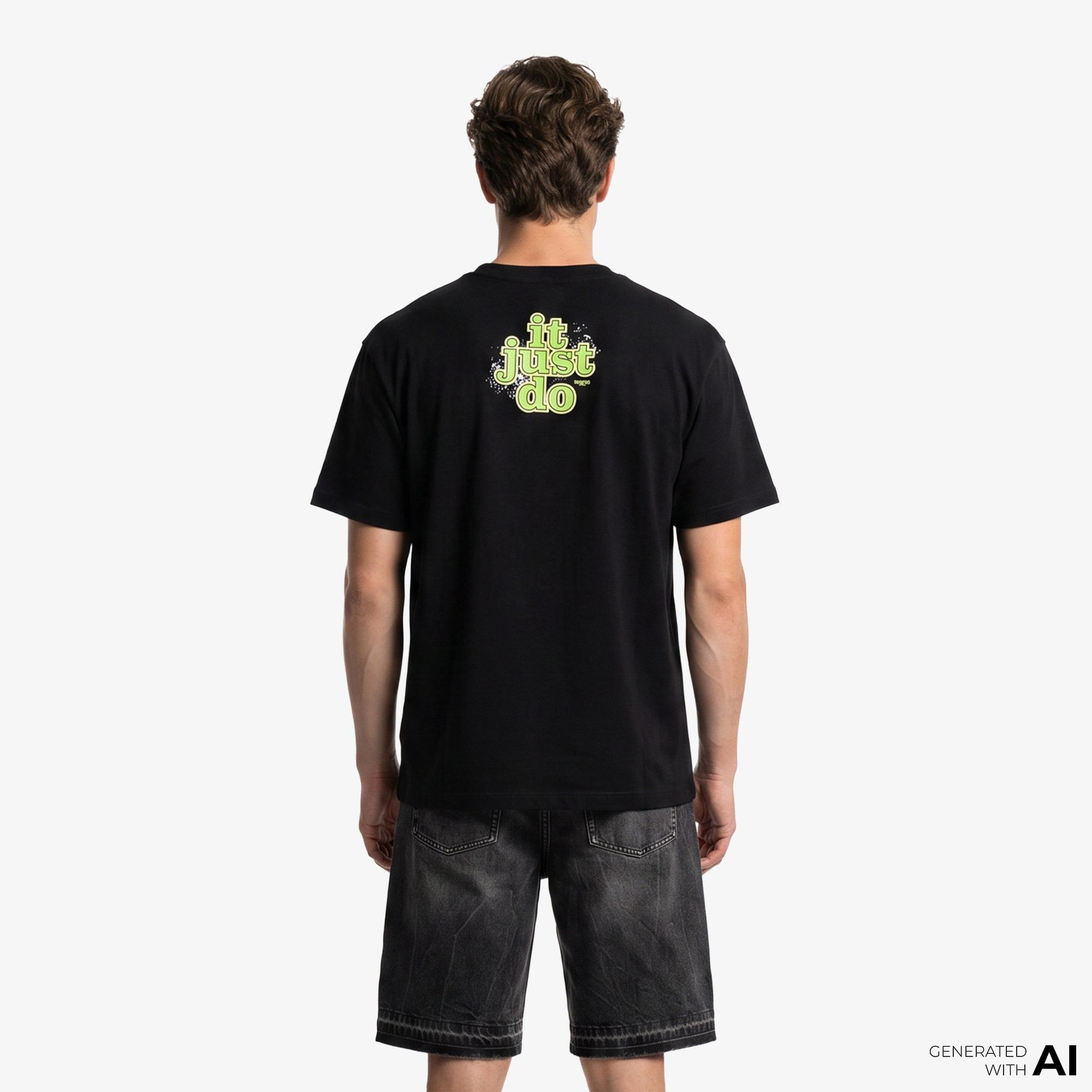 Market Smiley It Just Do Erkek Siyah T-Shirt