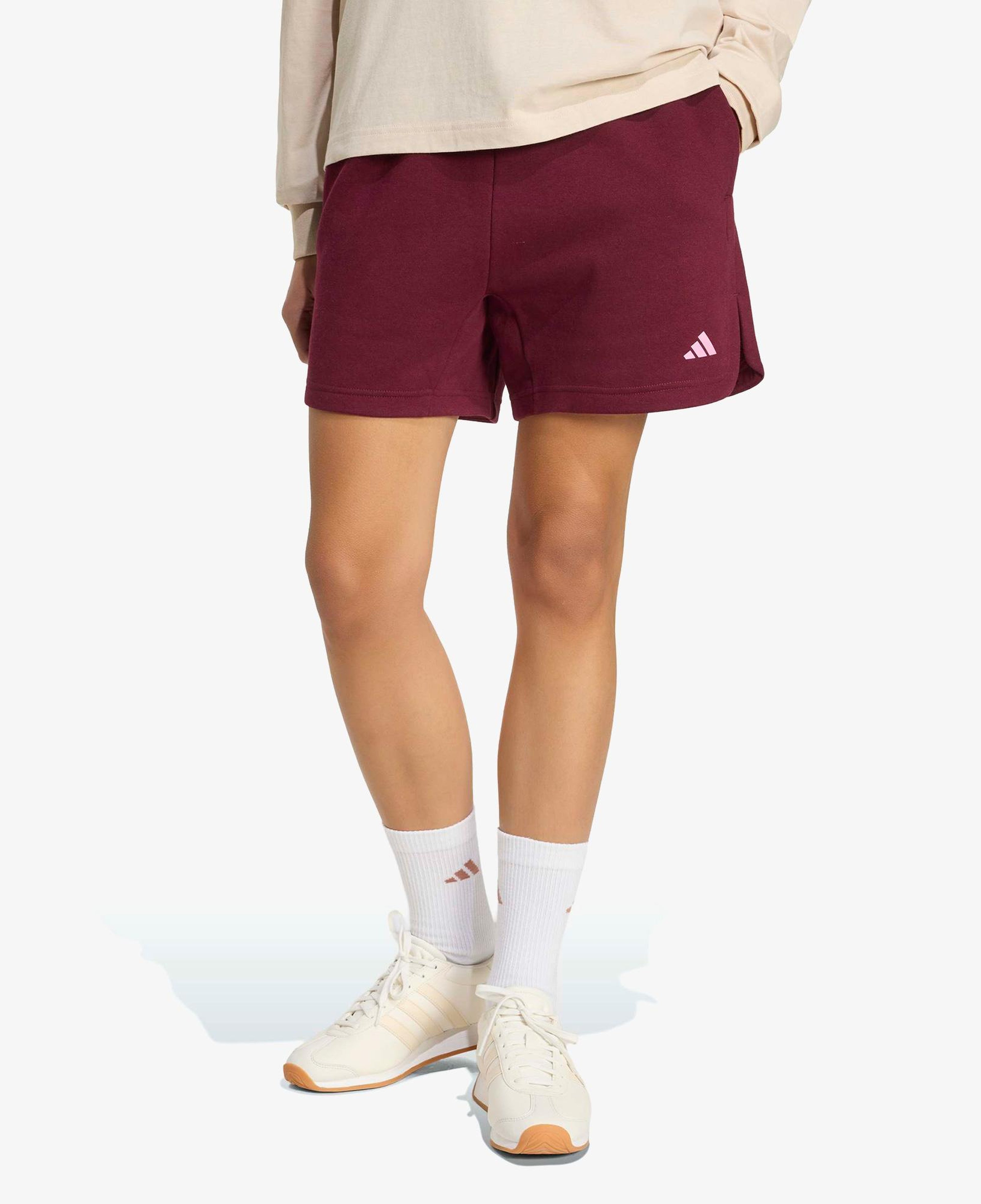 adidas 3Ss Fleece Kadın Bordo T-Shirt