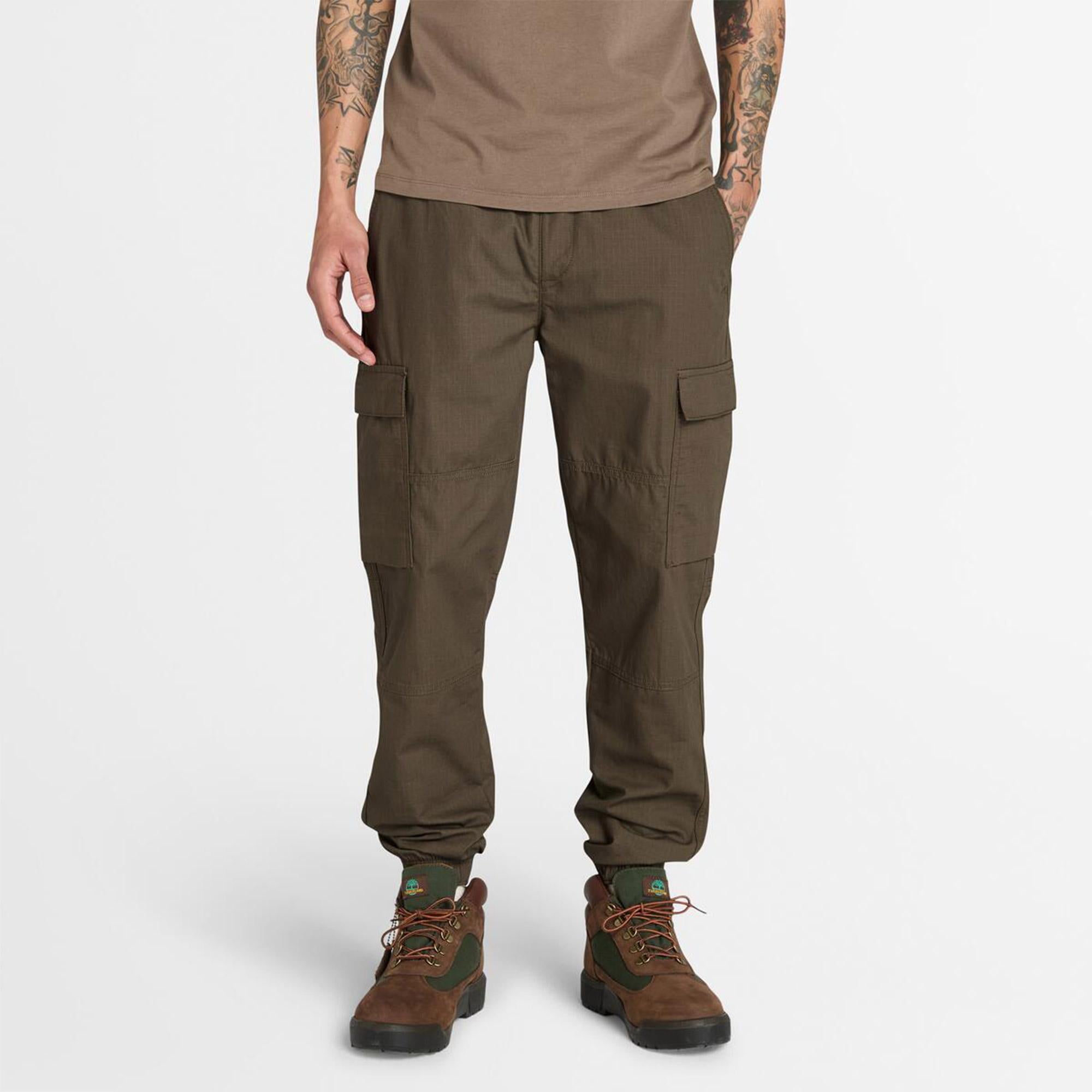 Timberland Brookline Ripstop Utility Cargo Jogger Erkek Yeşil Pantolon