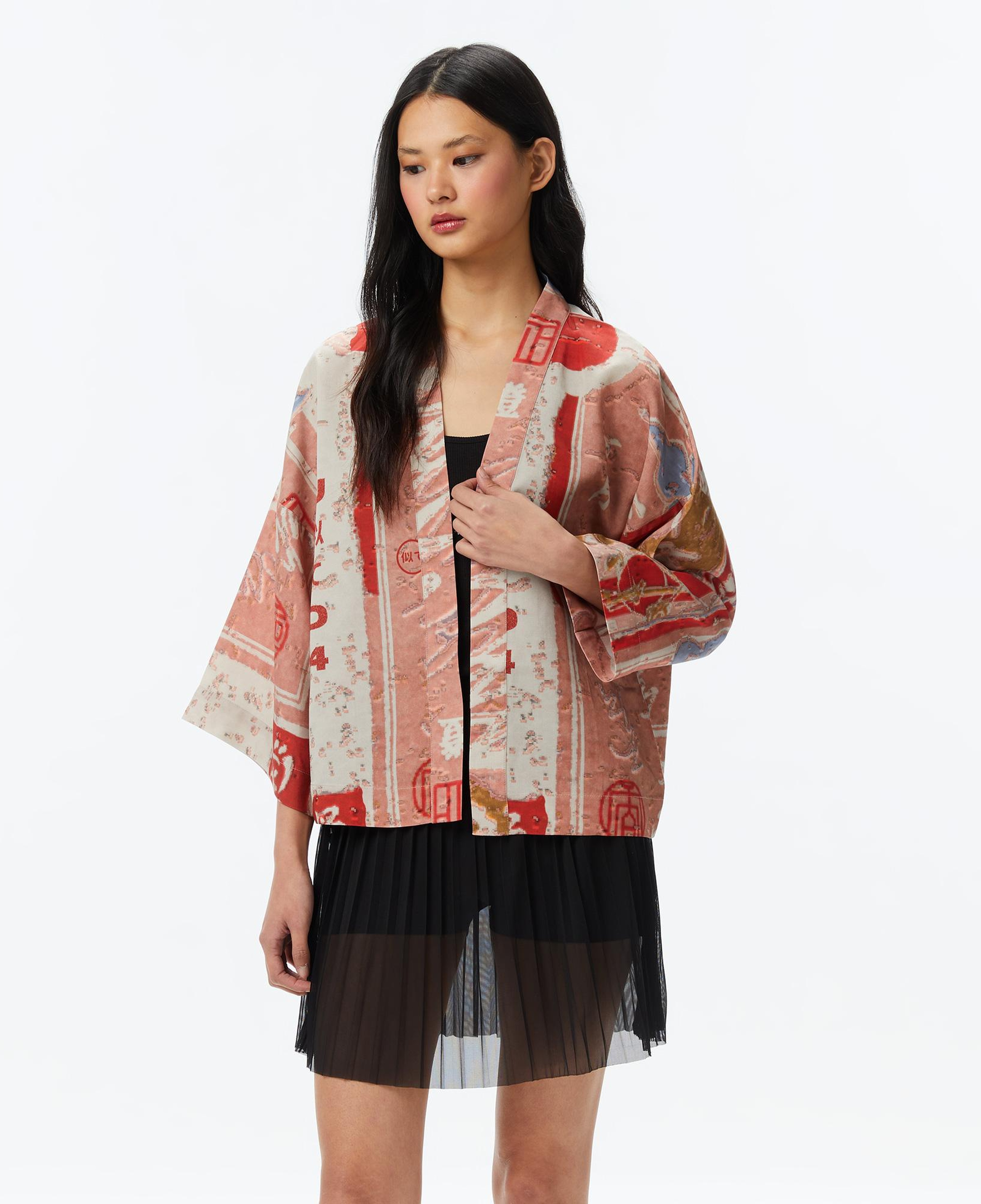 UNITED4 Regular Fit Kadın Krem Kimono