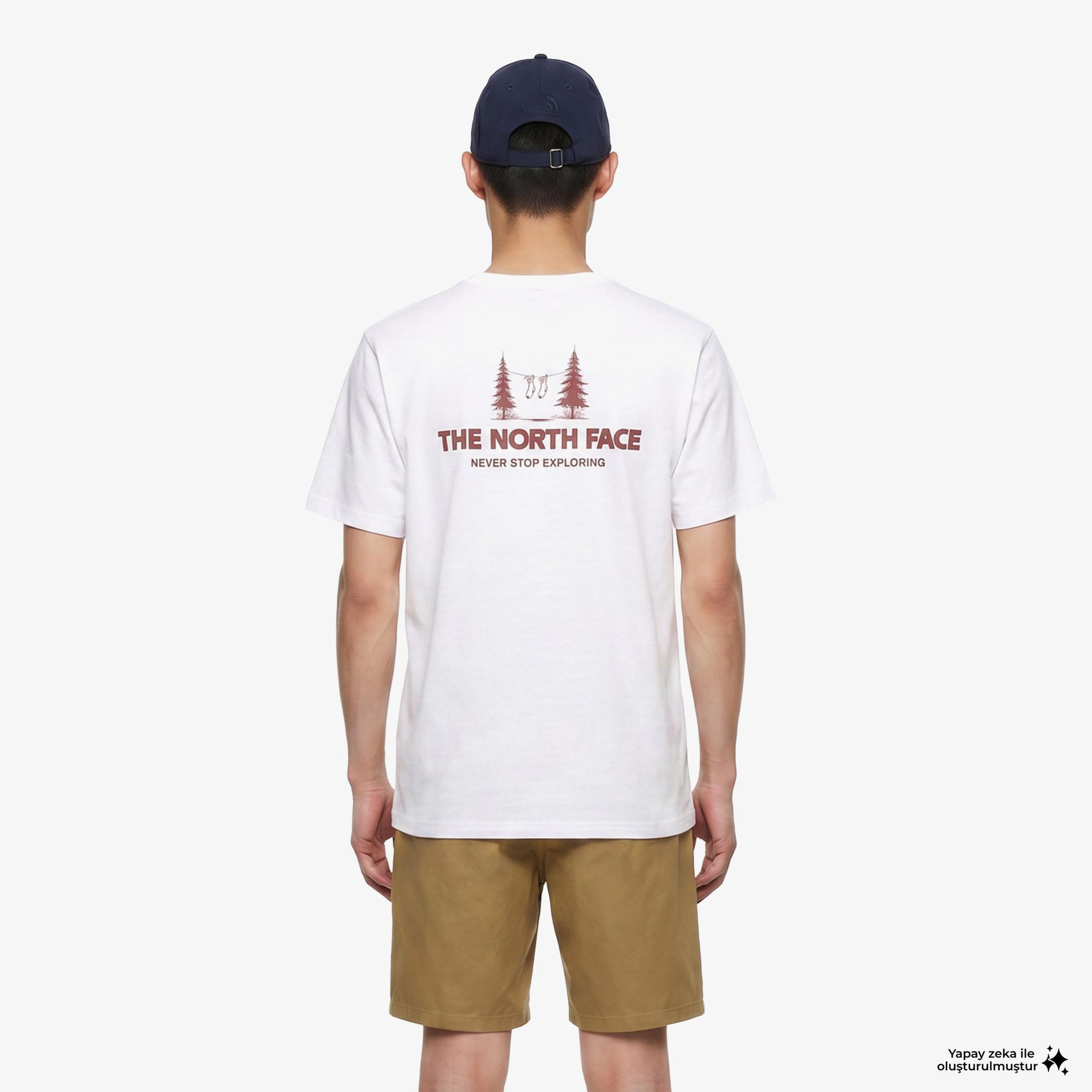 The North Face Camping Relaxed Erkek Beyaz T-Shirt