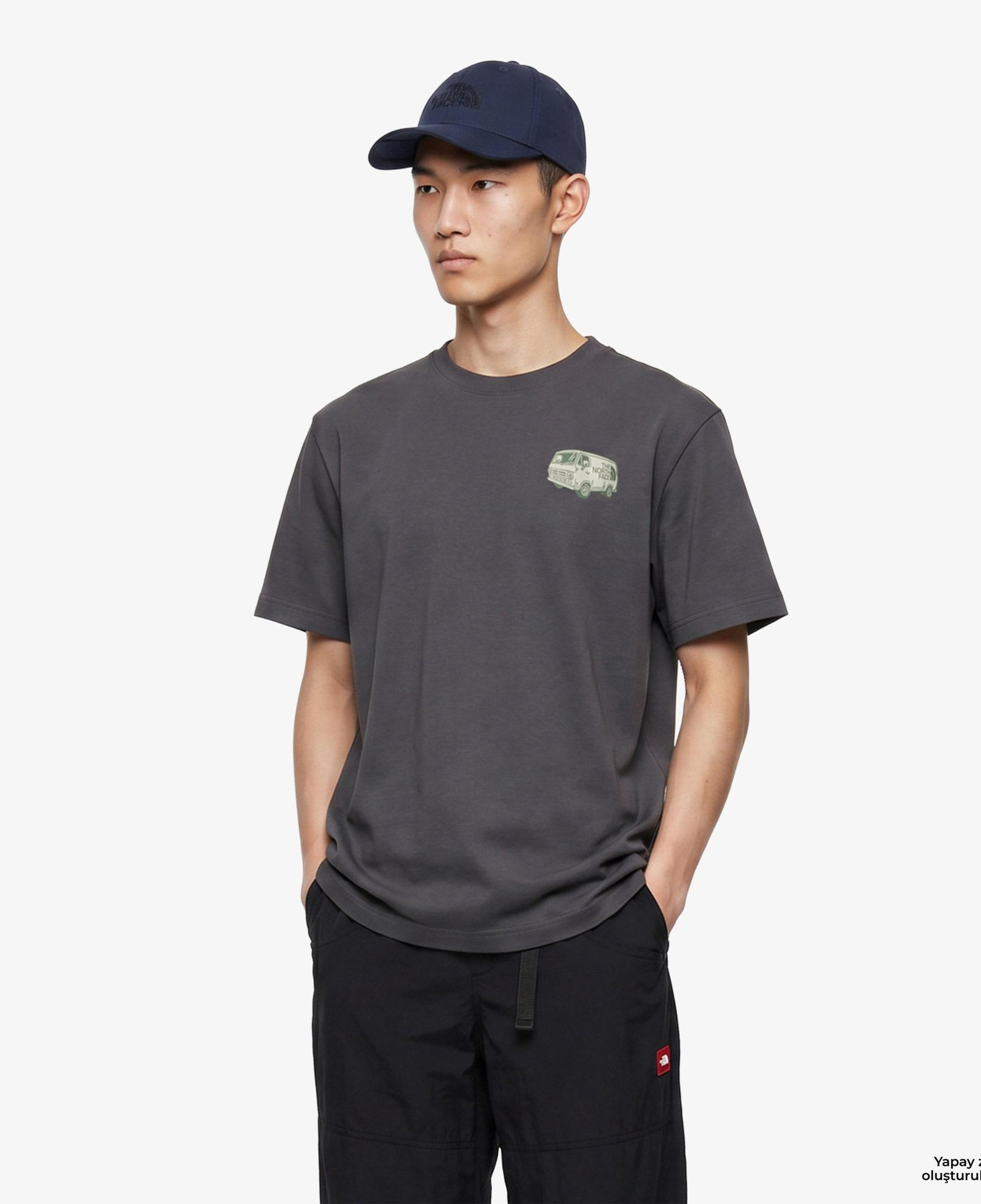The North Face Van Life Relaxed Erkek Gri T-Shirt