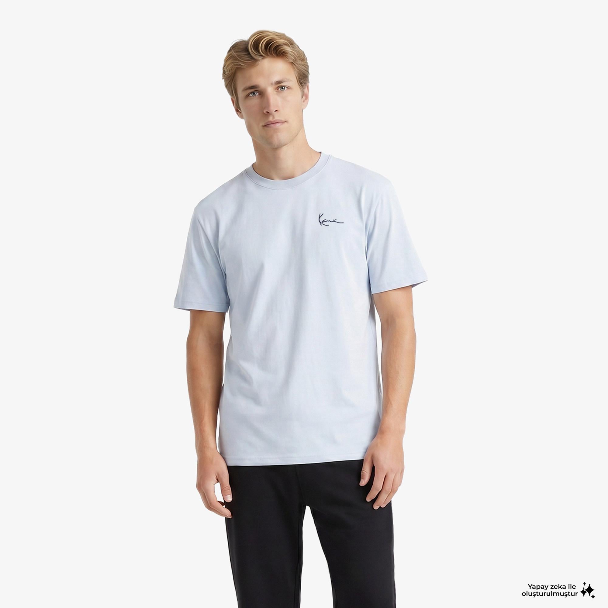 Karl Kani Signature Oversized Erkek Mavi T-Shirt
