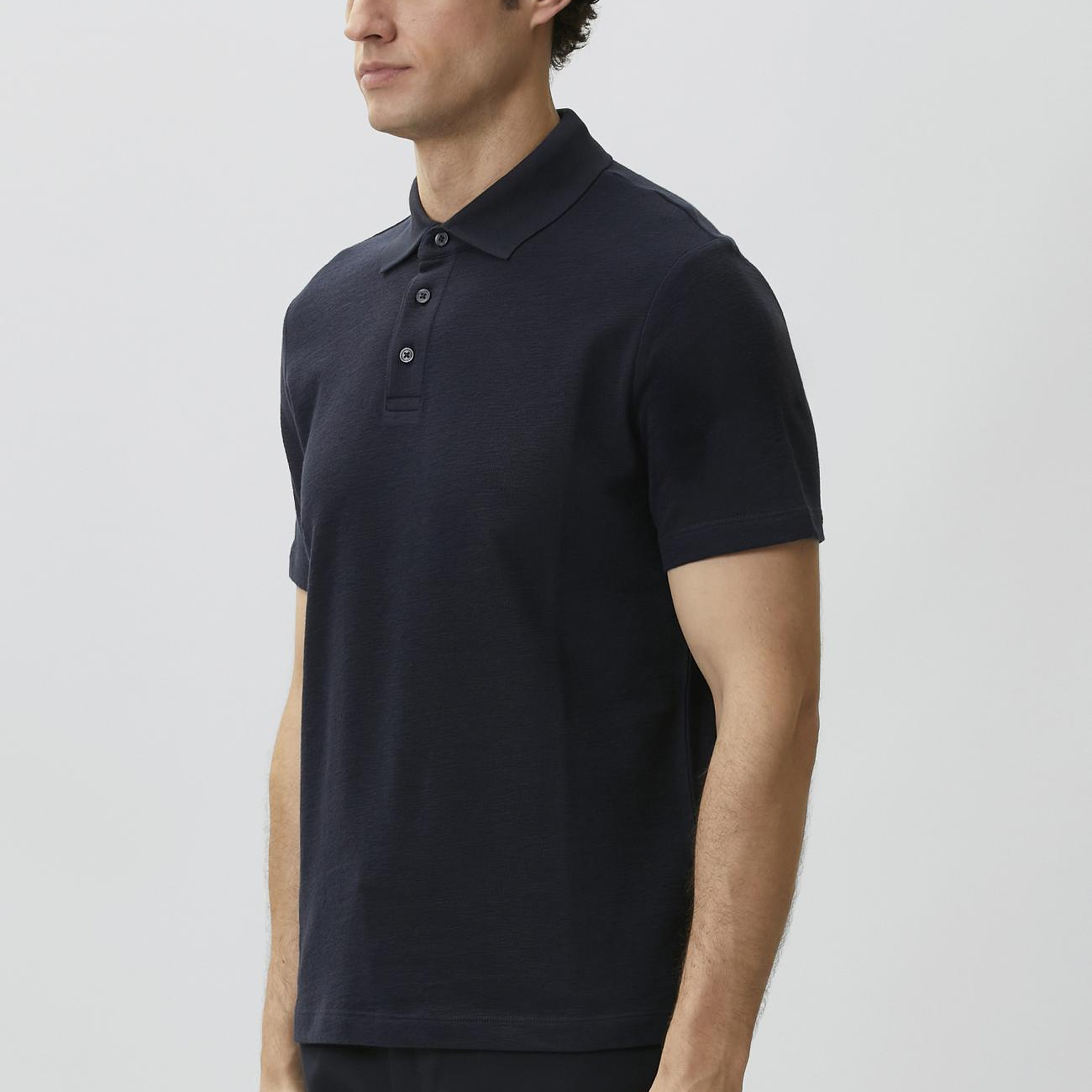 Network Erkek Lacivert Jakarlı Polo Yaka T-shirt