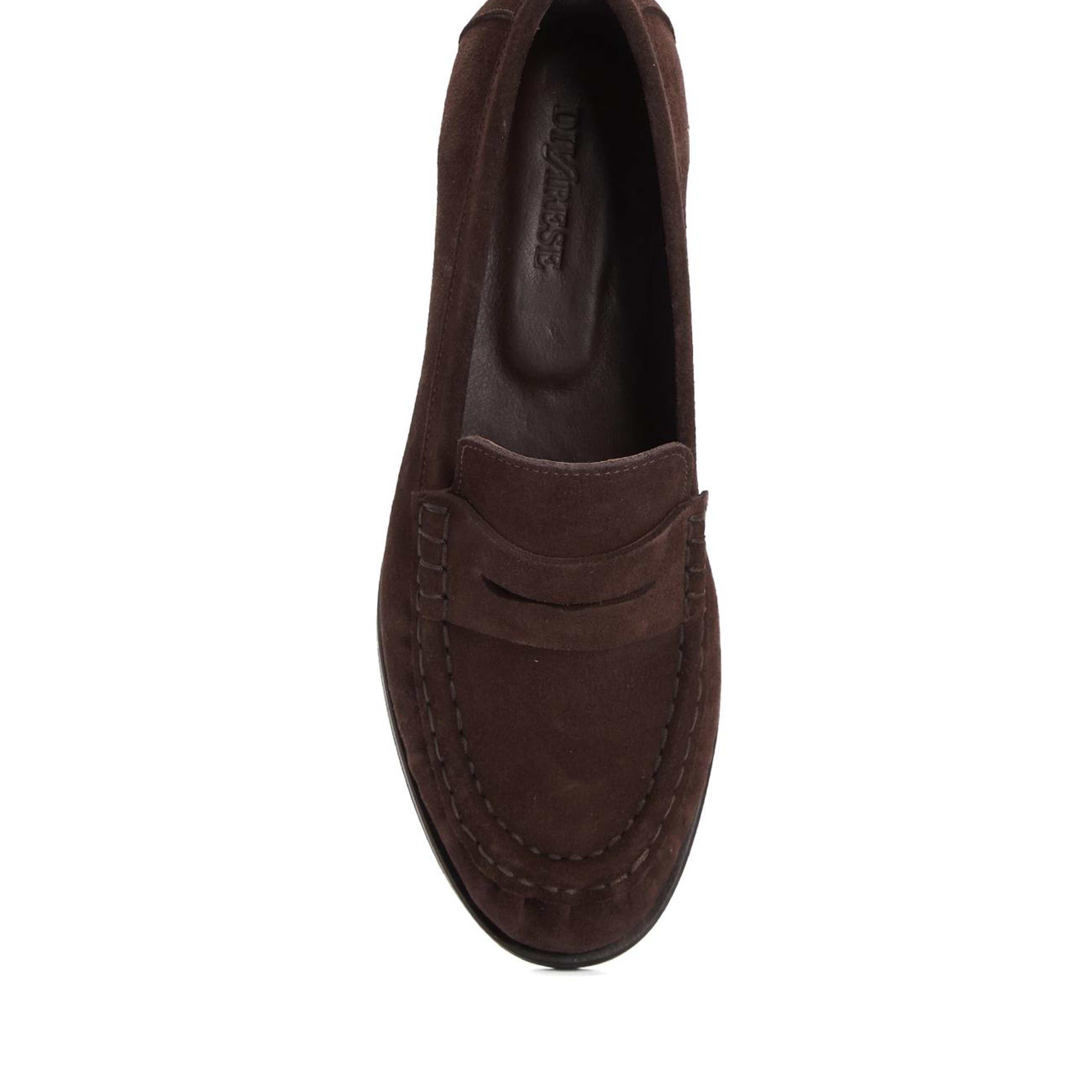 Divarese Kadın Acı Kahve Bantlı Süet Loafer