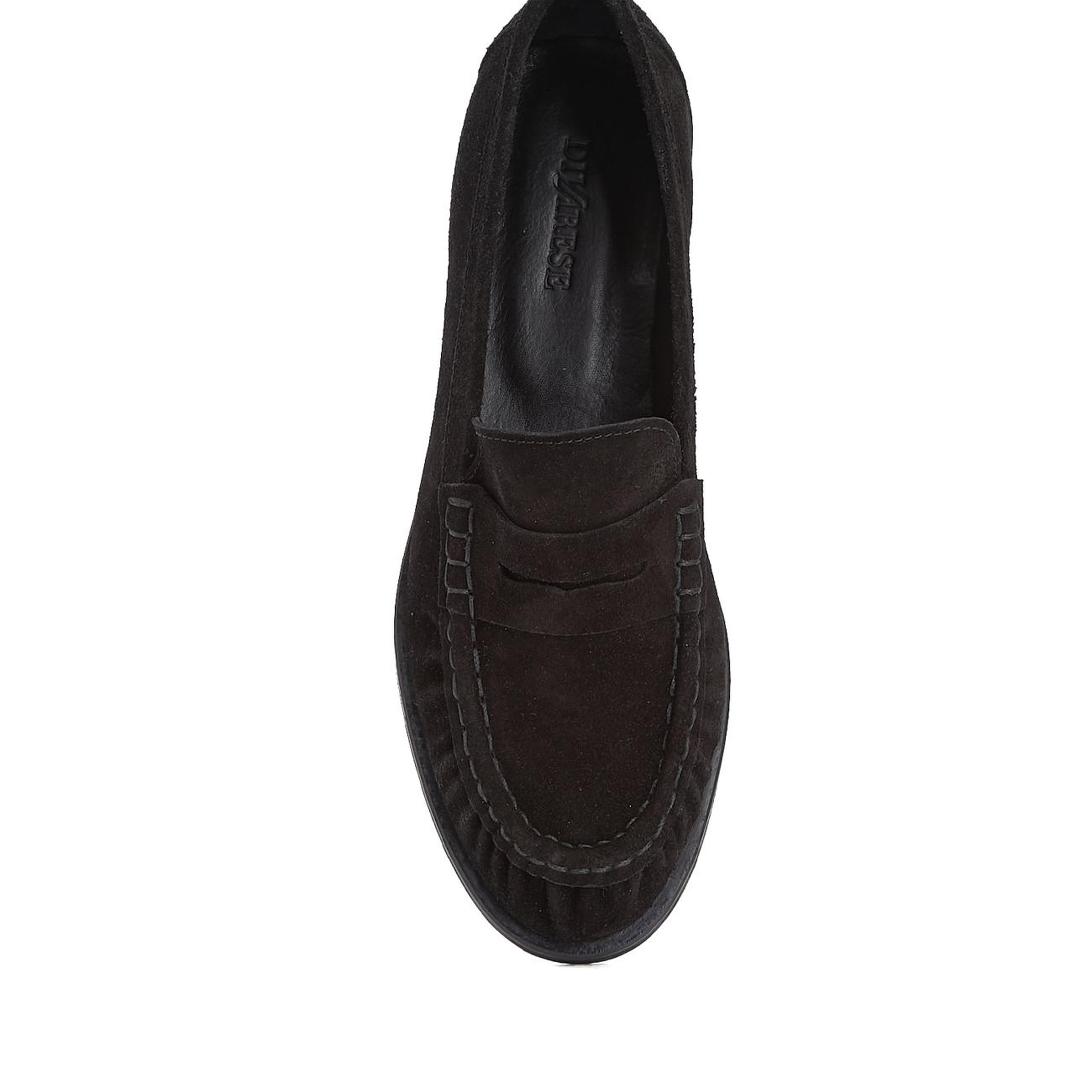 Divarese Kadın Siyah Bantlı Süet Loafer