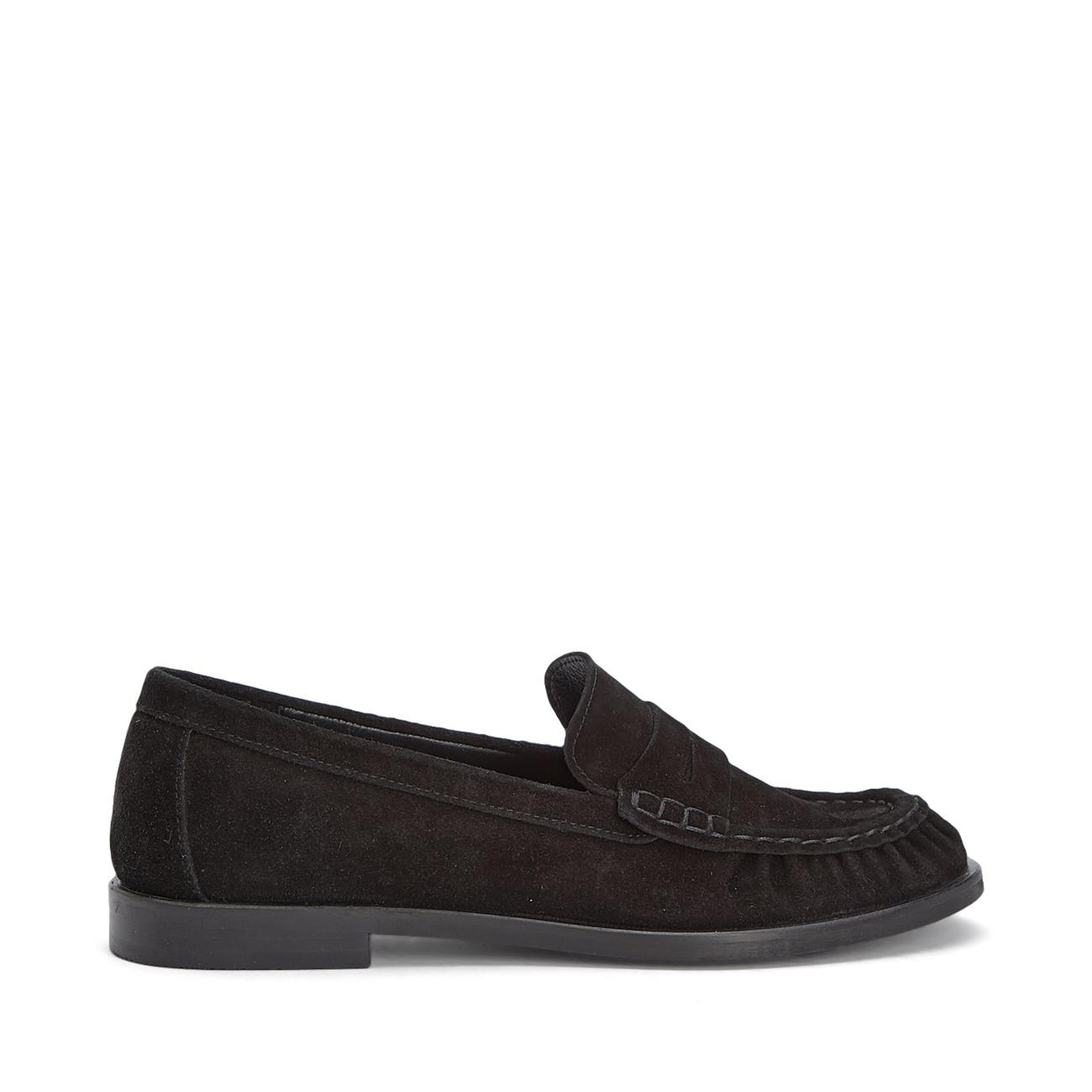 Divarese Kadın Siyah Bantlı Süet Loafer
