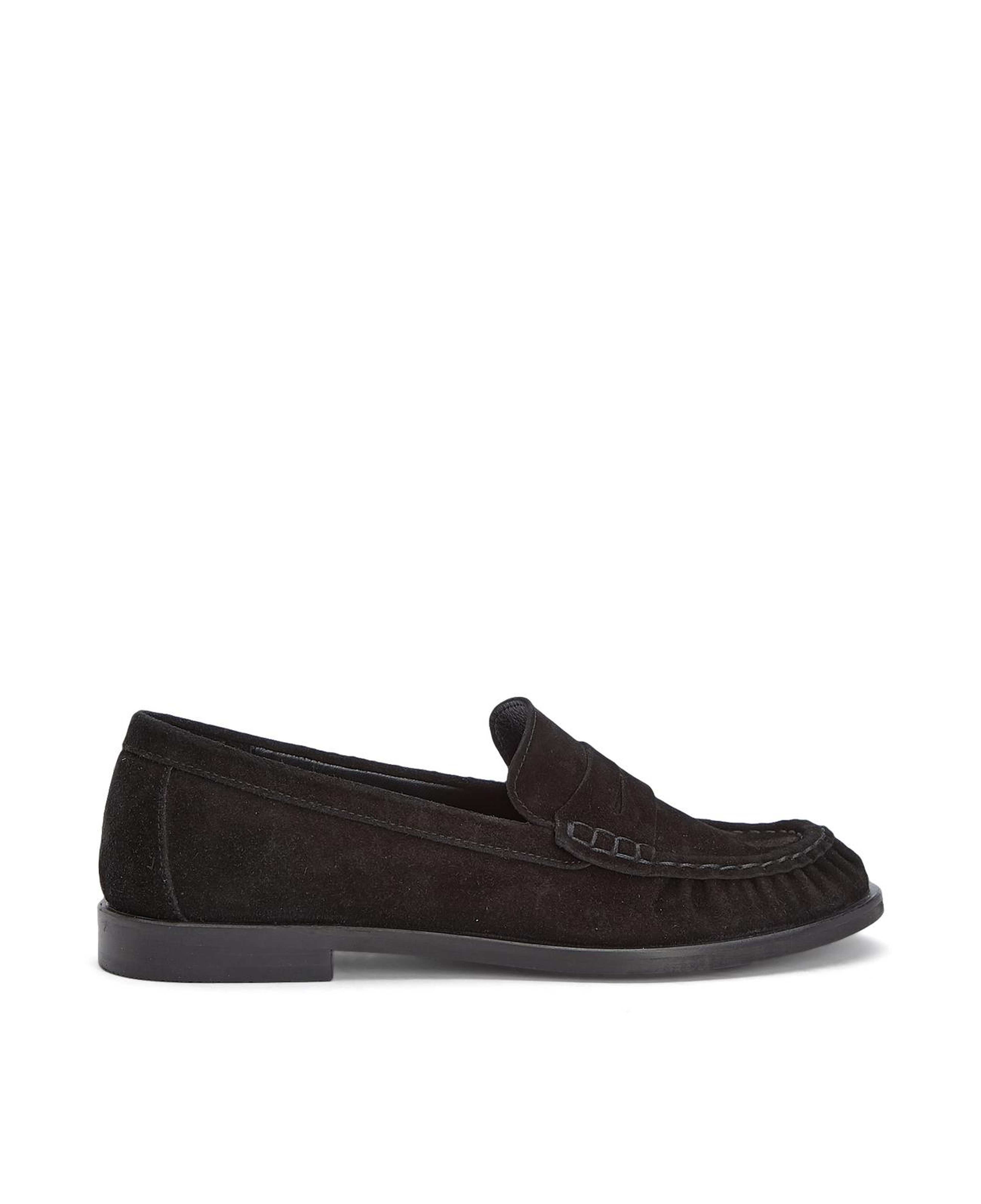 Divarese Kadın Siyah Bantlı Süet Loafer