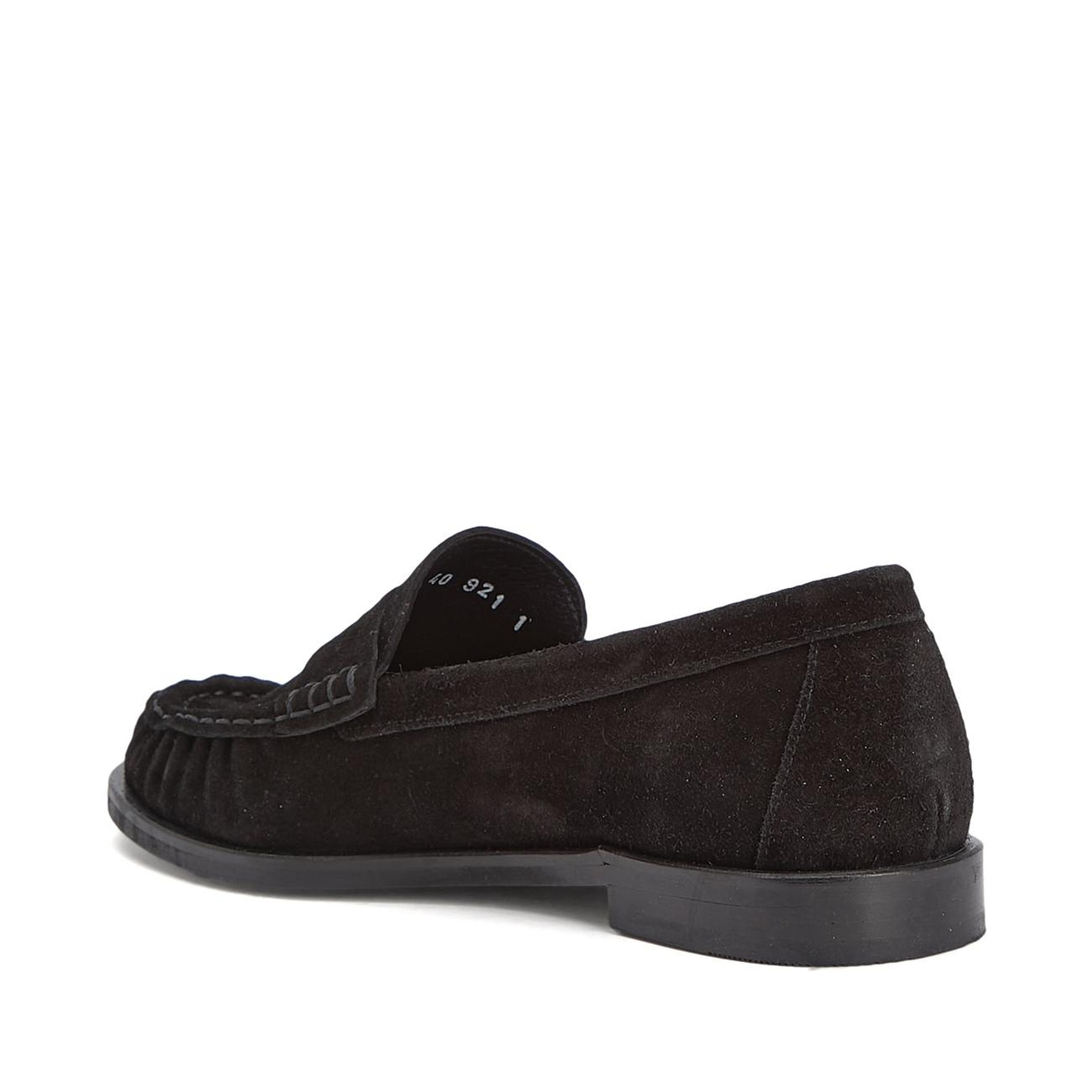 Divarese Kadın Siyah Bantlı Süet Loafer