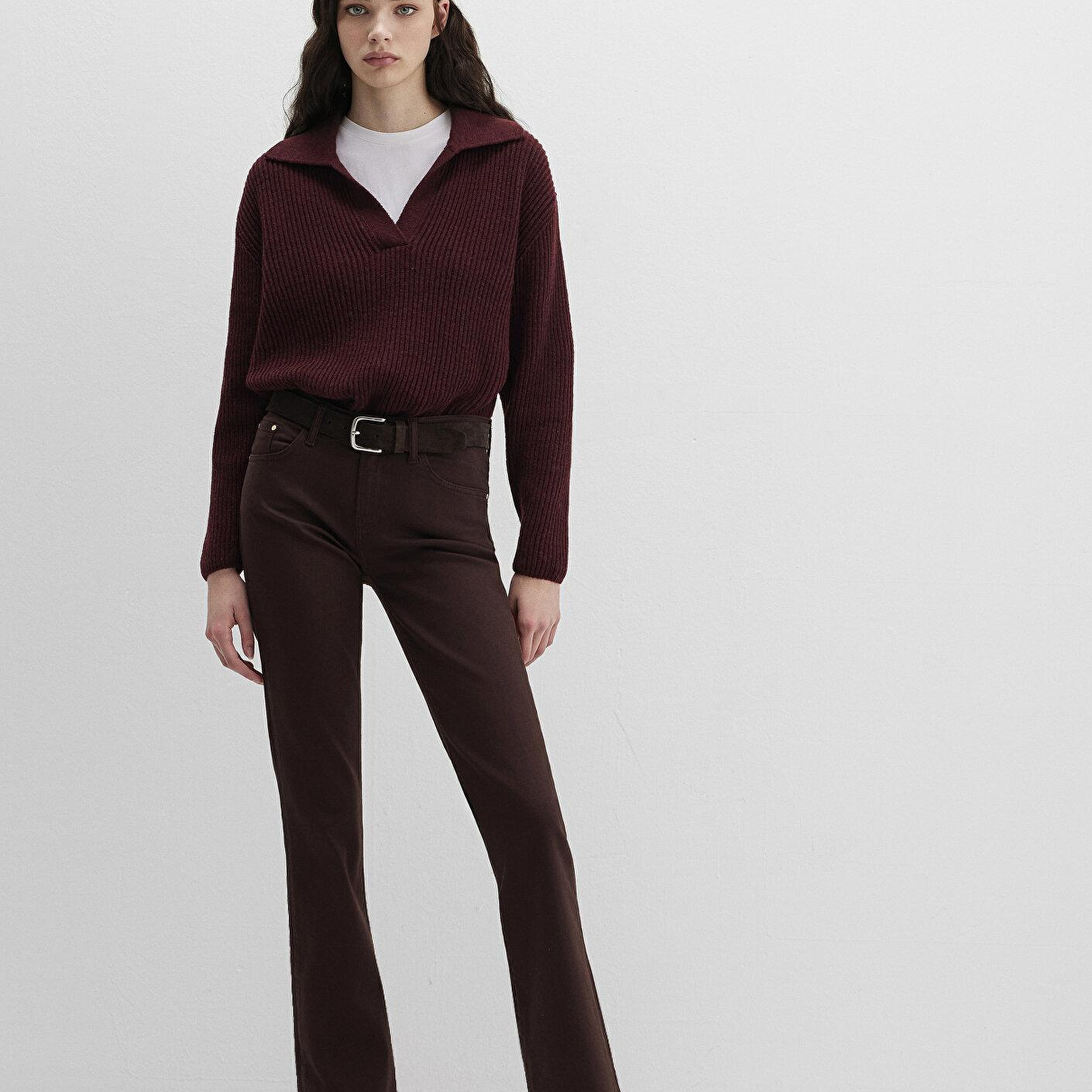Mavi Molly Everday Kahverengi Renkli Denim Gabardin Pantolon 1013691199