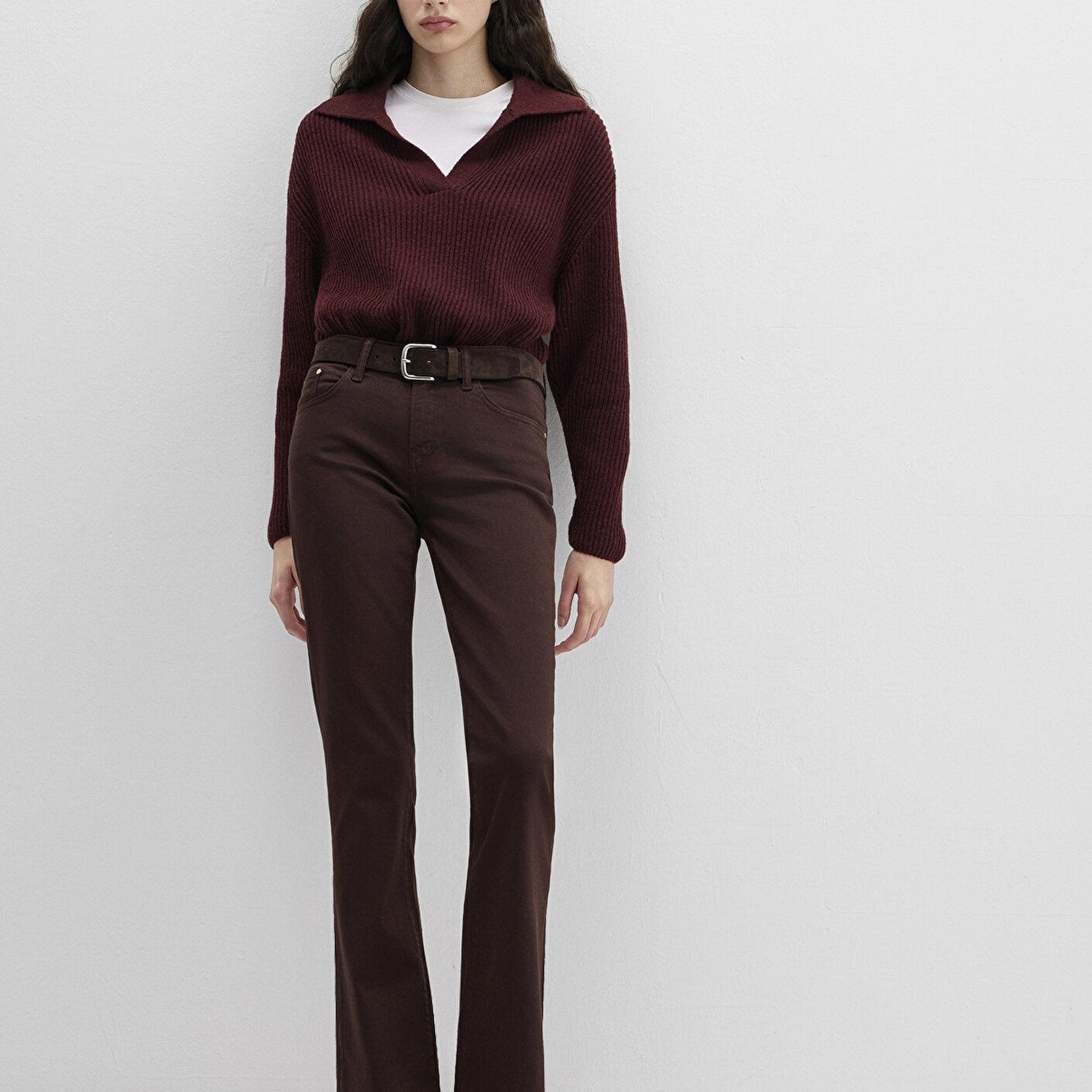 Mavi Molly Everday Kahverengi Renkli Denim Gabardin Pantolon 1013691199