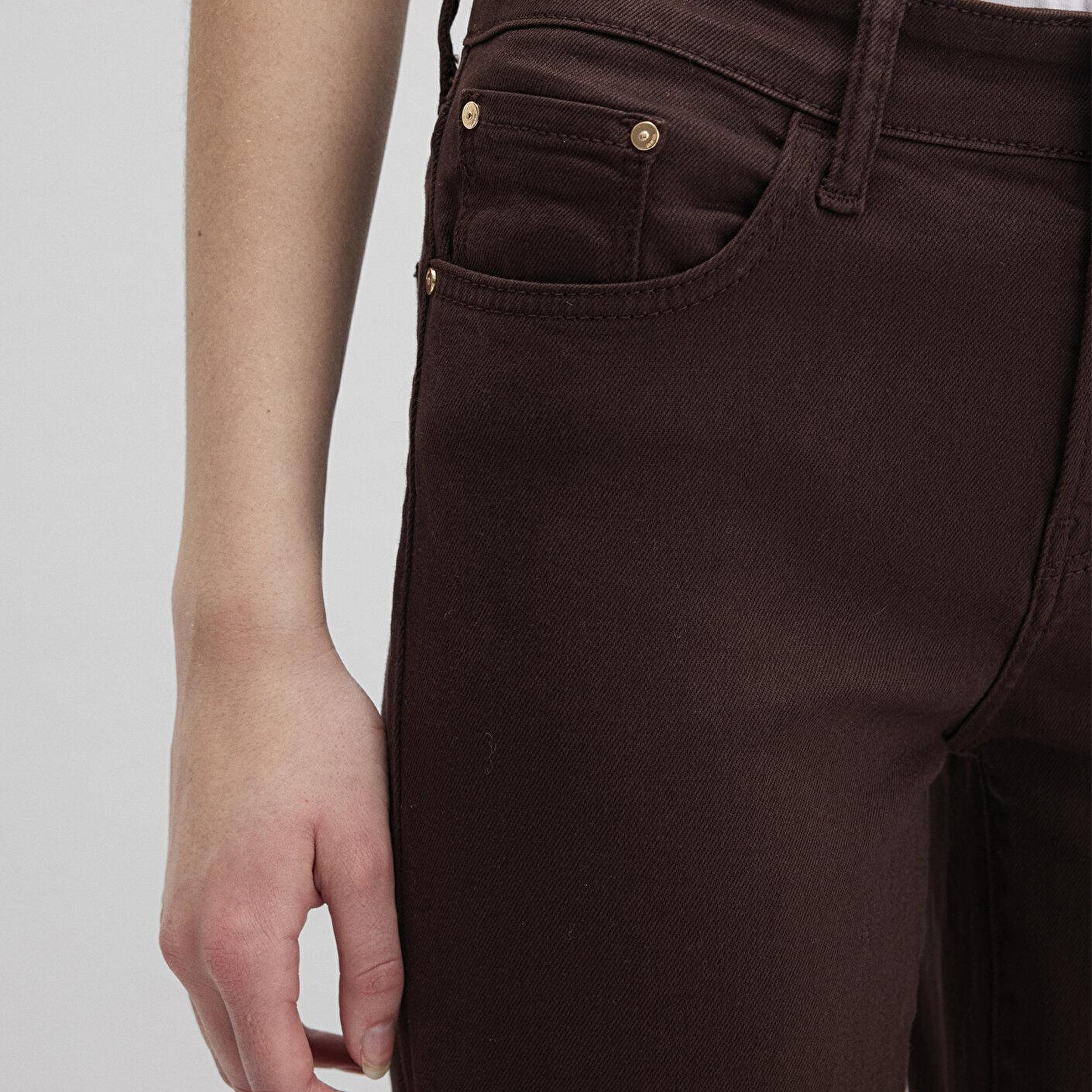 Mavi Molly Everday Kahverengi Renkli Denim Gabardin Pantolon 1013691199