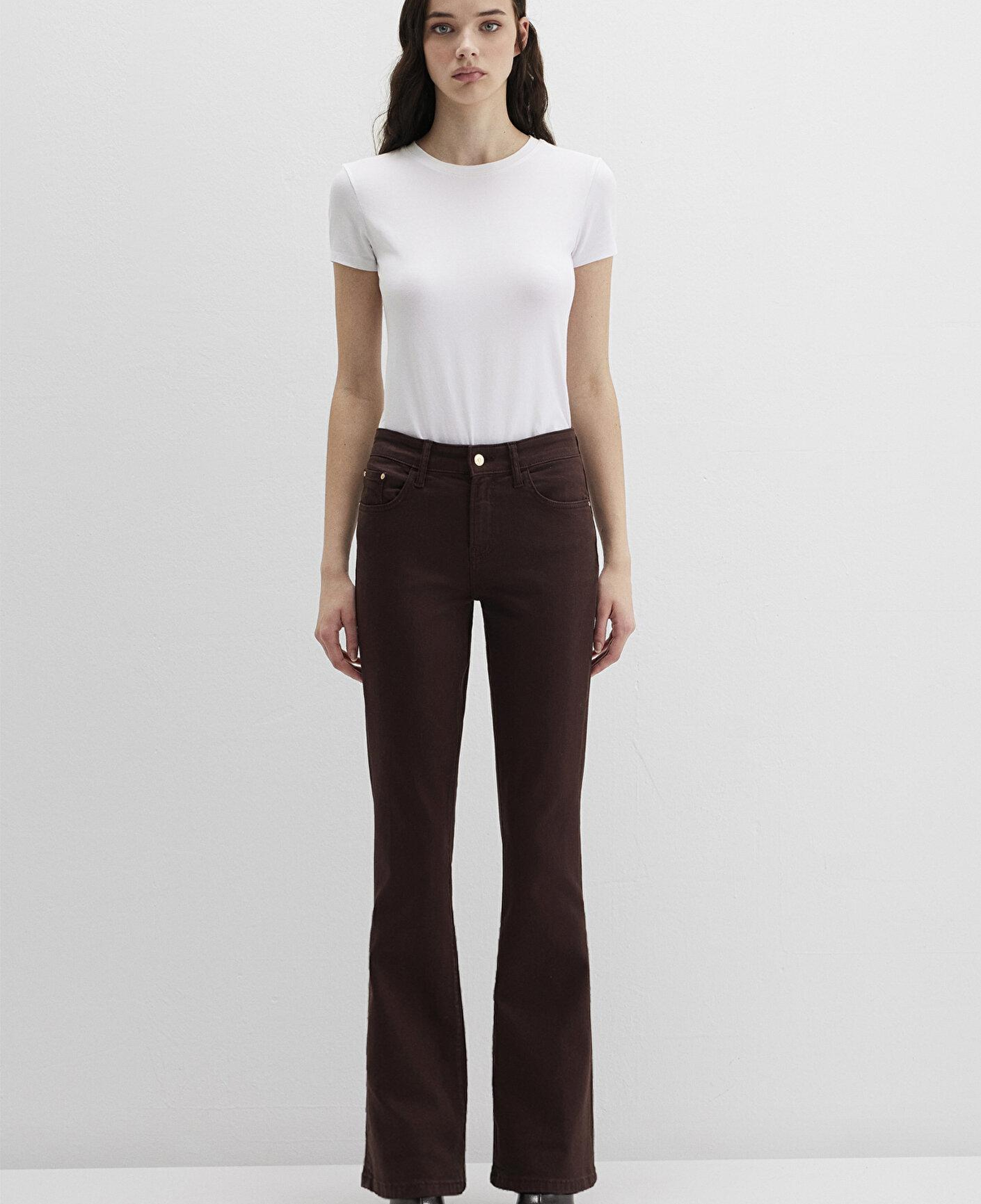 Mavi Molly Everday Kahverengi Renkli Denim Gabardin Pantolon 1013691199