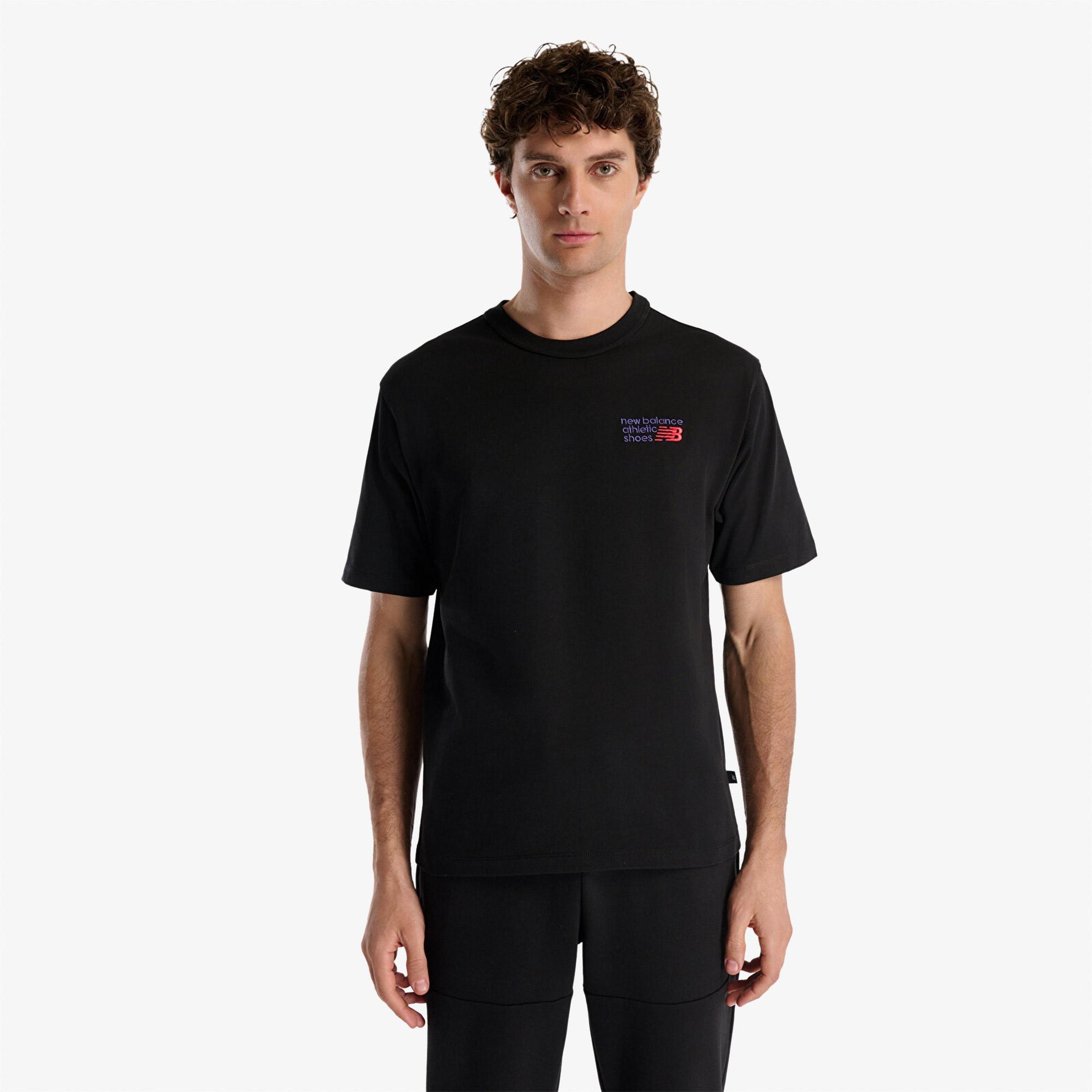 New Balance Lifestyle Erkek Siyah T-Shirt