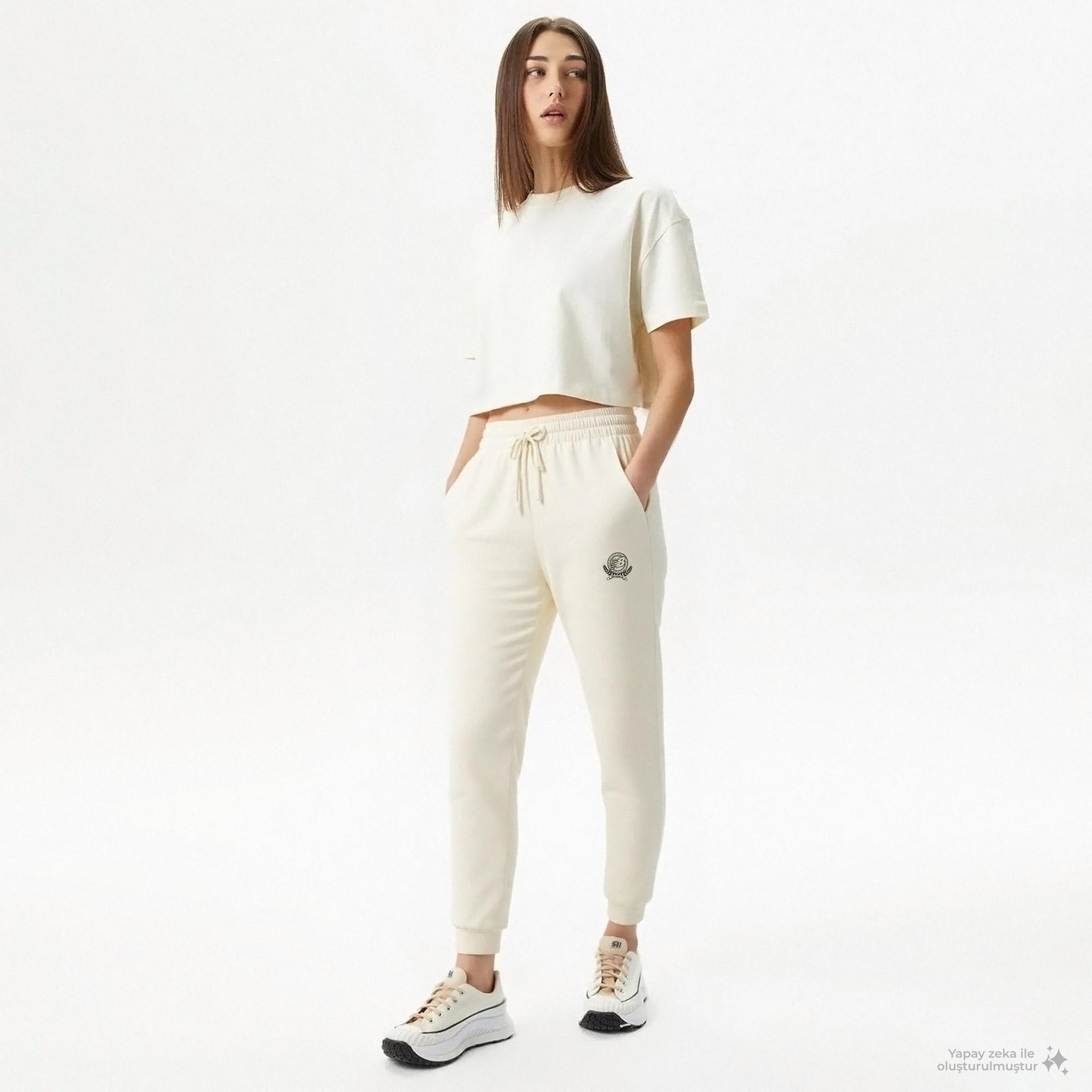 New Balance WNP3404 Kadın Beyaz Eşofman Altı