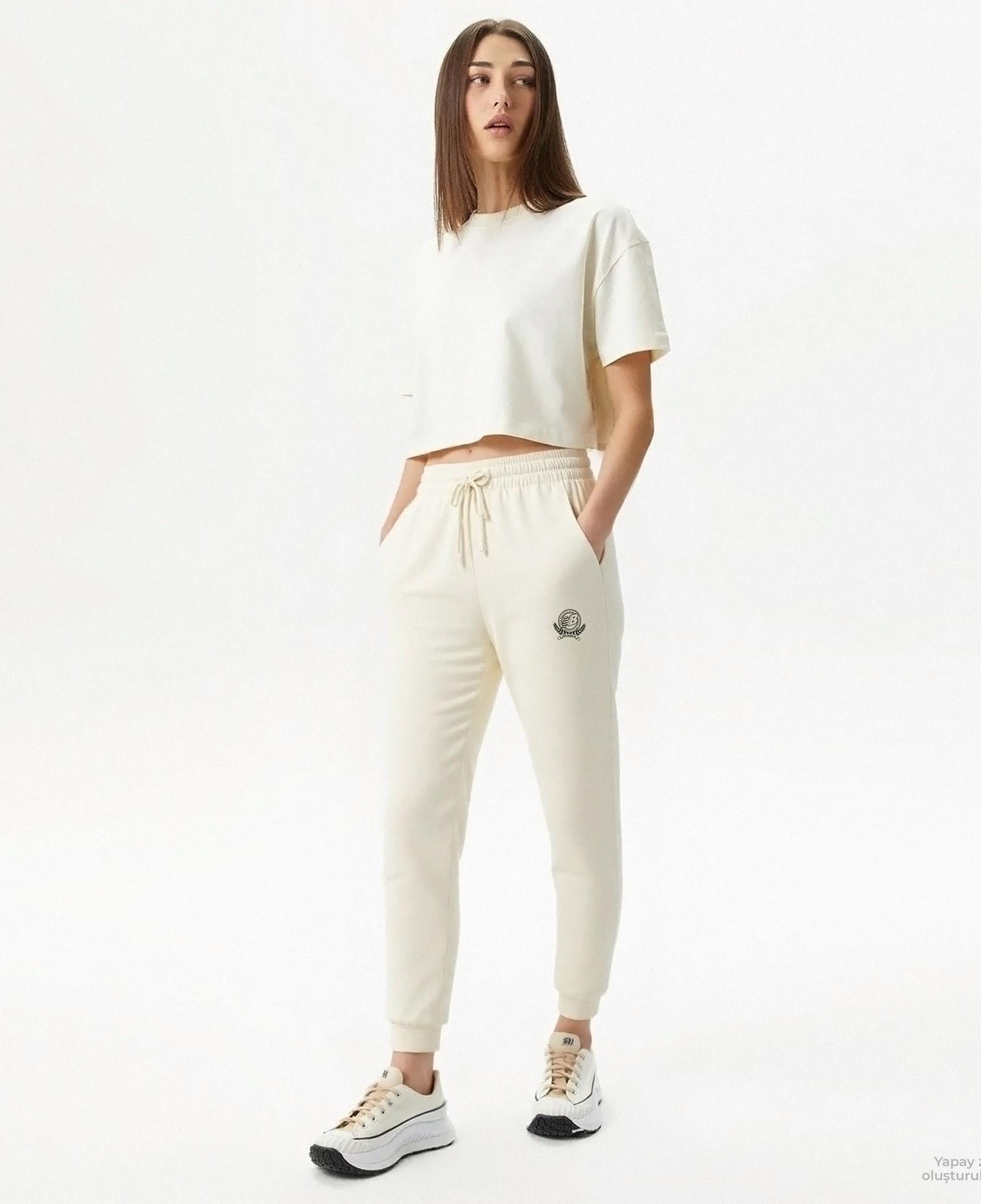 New Balance WNP3404 Kadın Beyaz Eşofman Altı