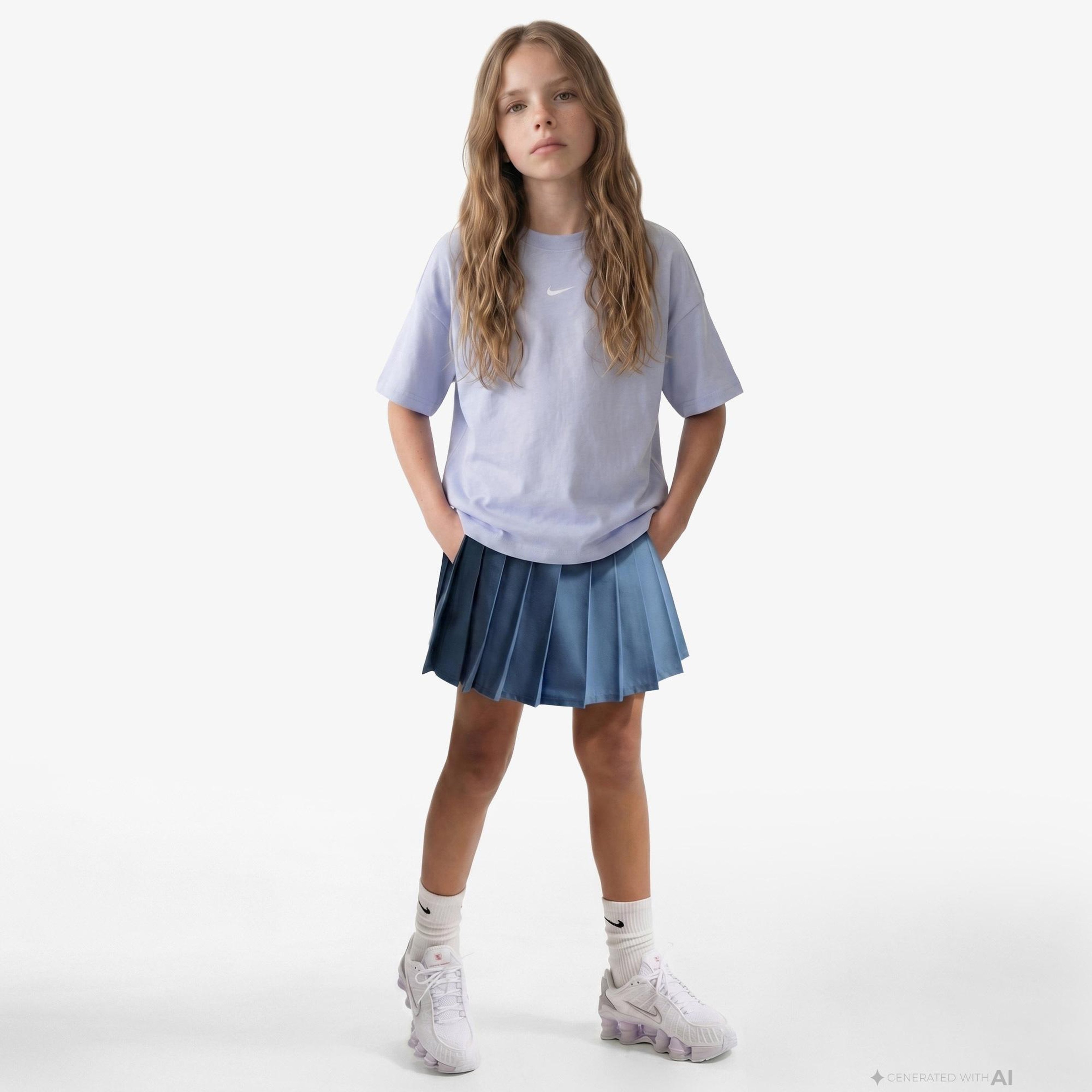 Nike Sportswear Essential Çocuk Mavi T-Shirt