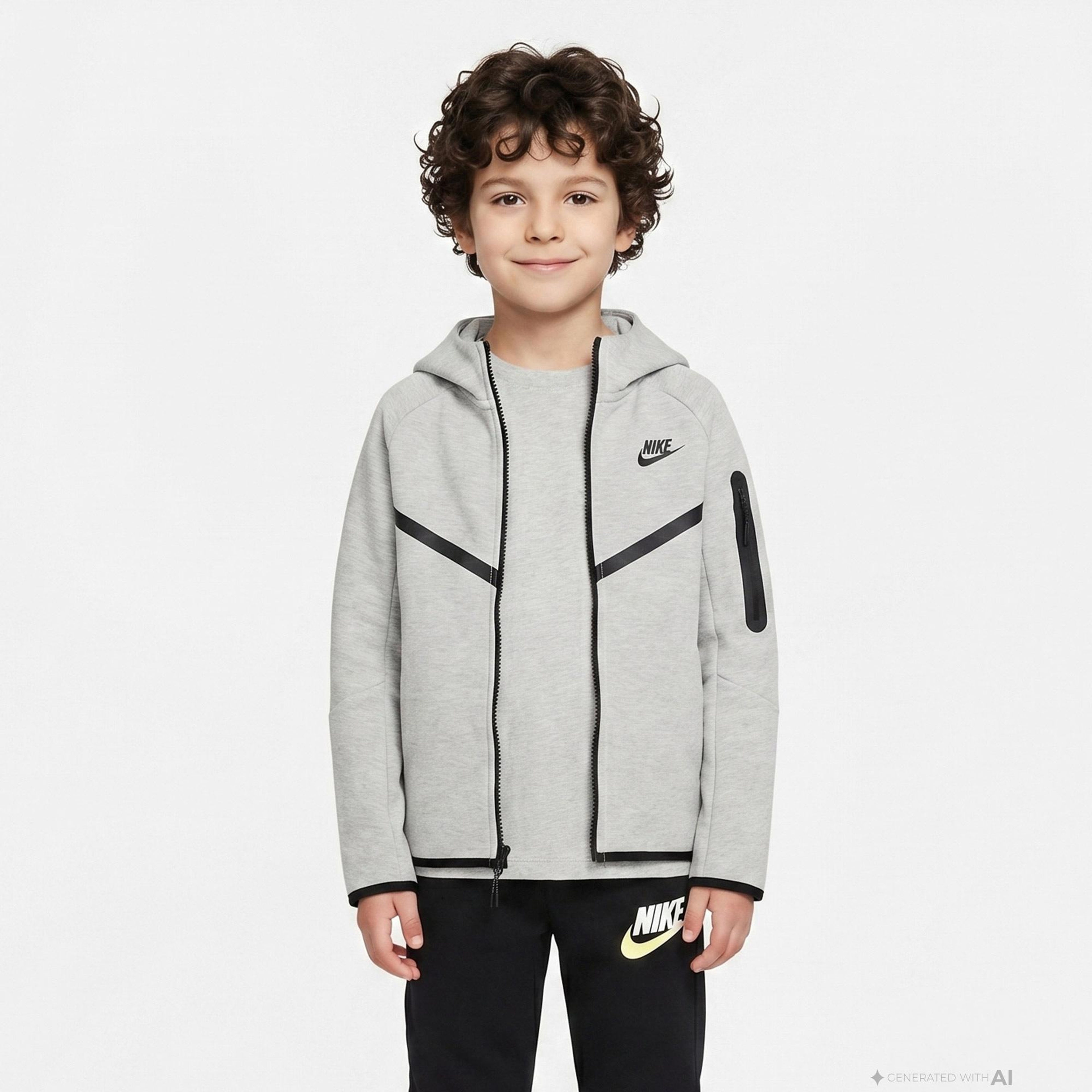 Nike Sportswear Tech Fleece Çocuk Gri Eşofman Üstü
