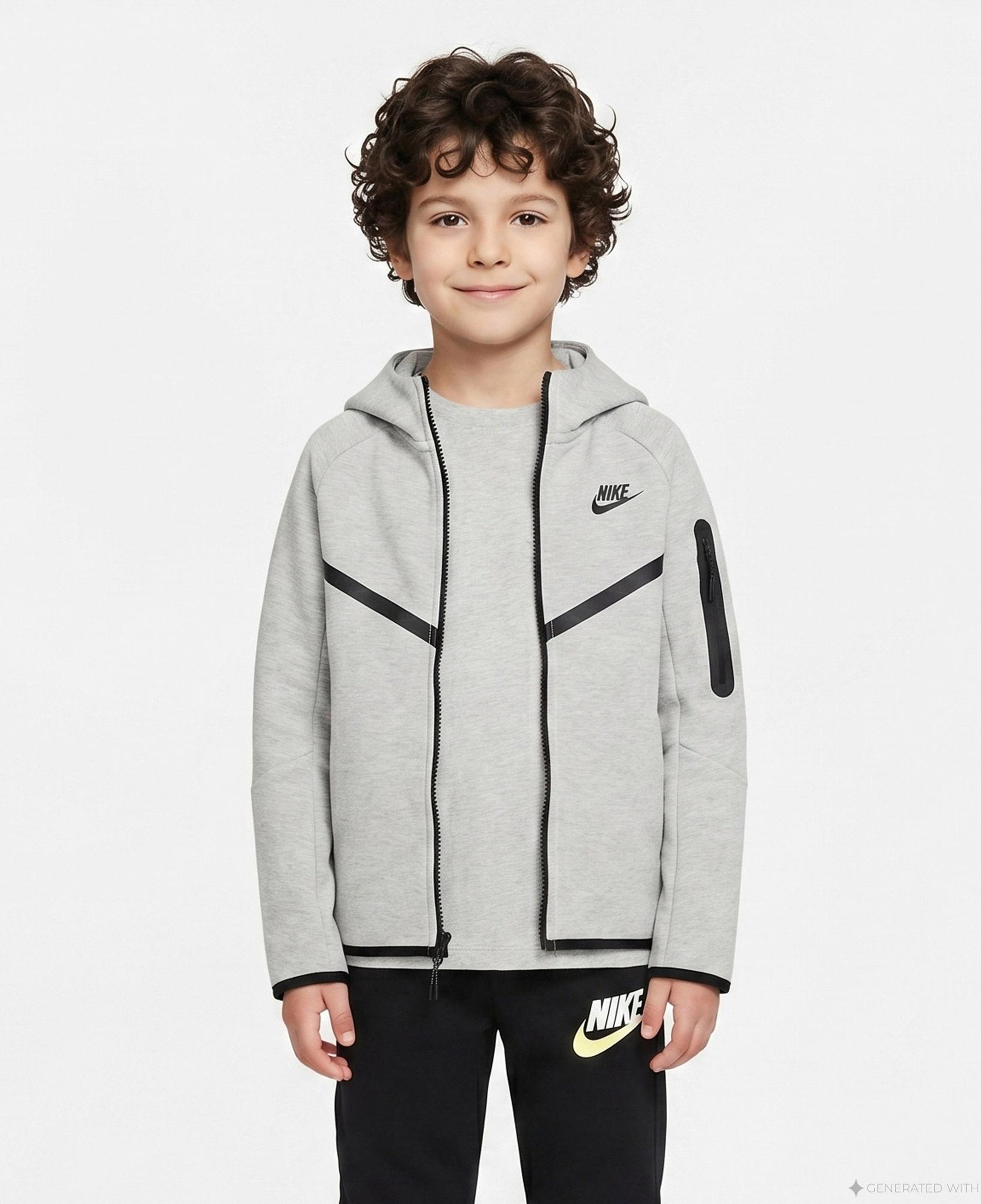 Nike Sportswear Tech Fleece Çocuk Gri Eşofman Üstü