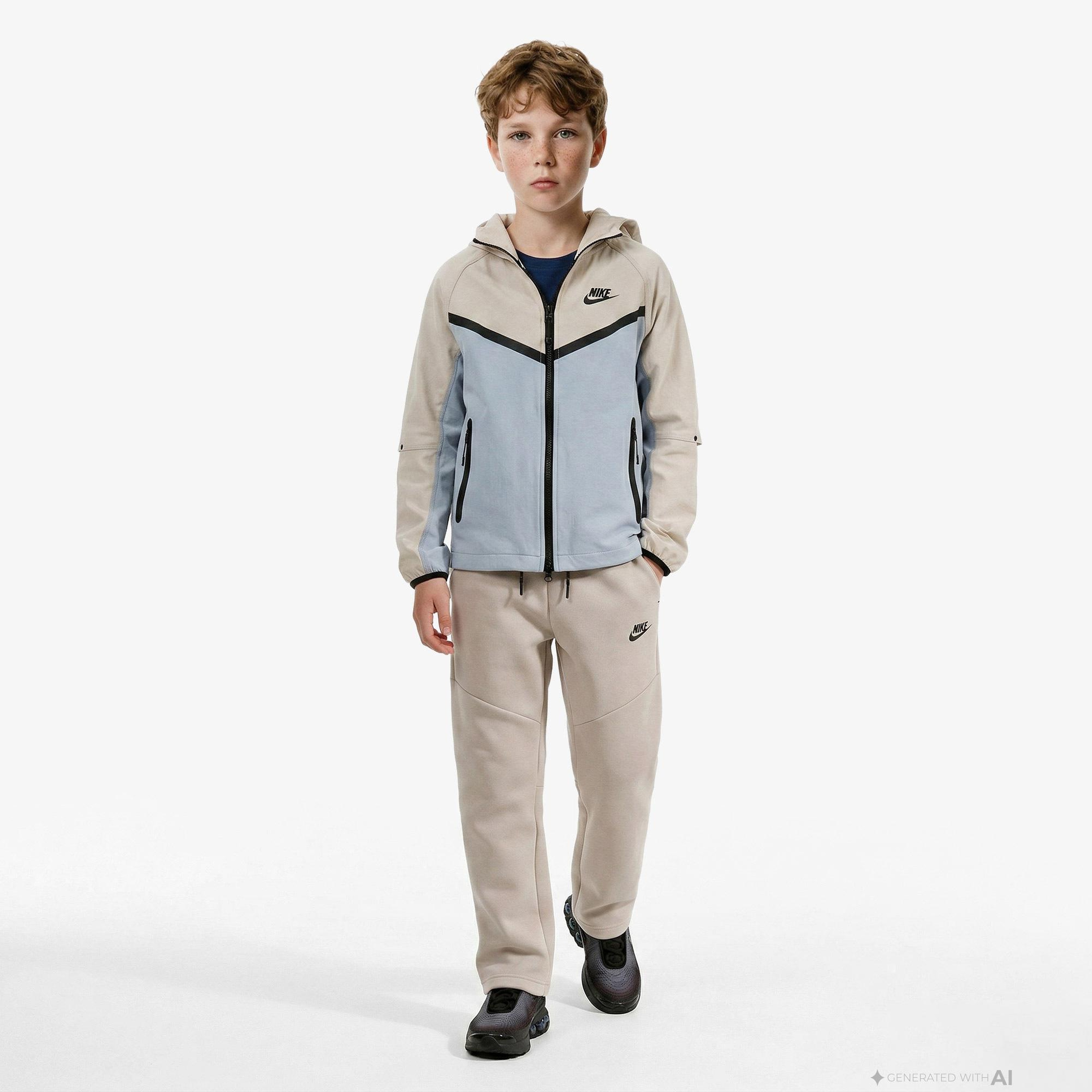 Nike Sportswear Tech Fleece Çocuk Bej Eşofman Altı