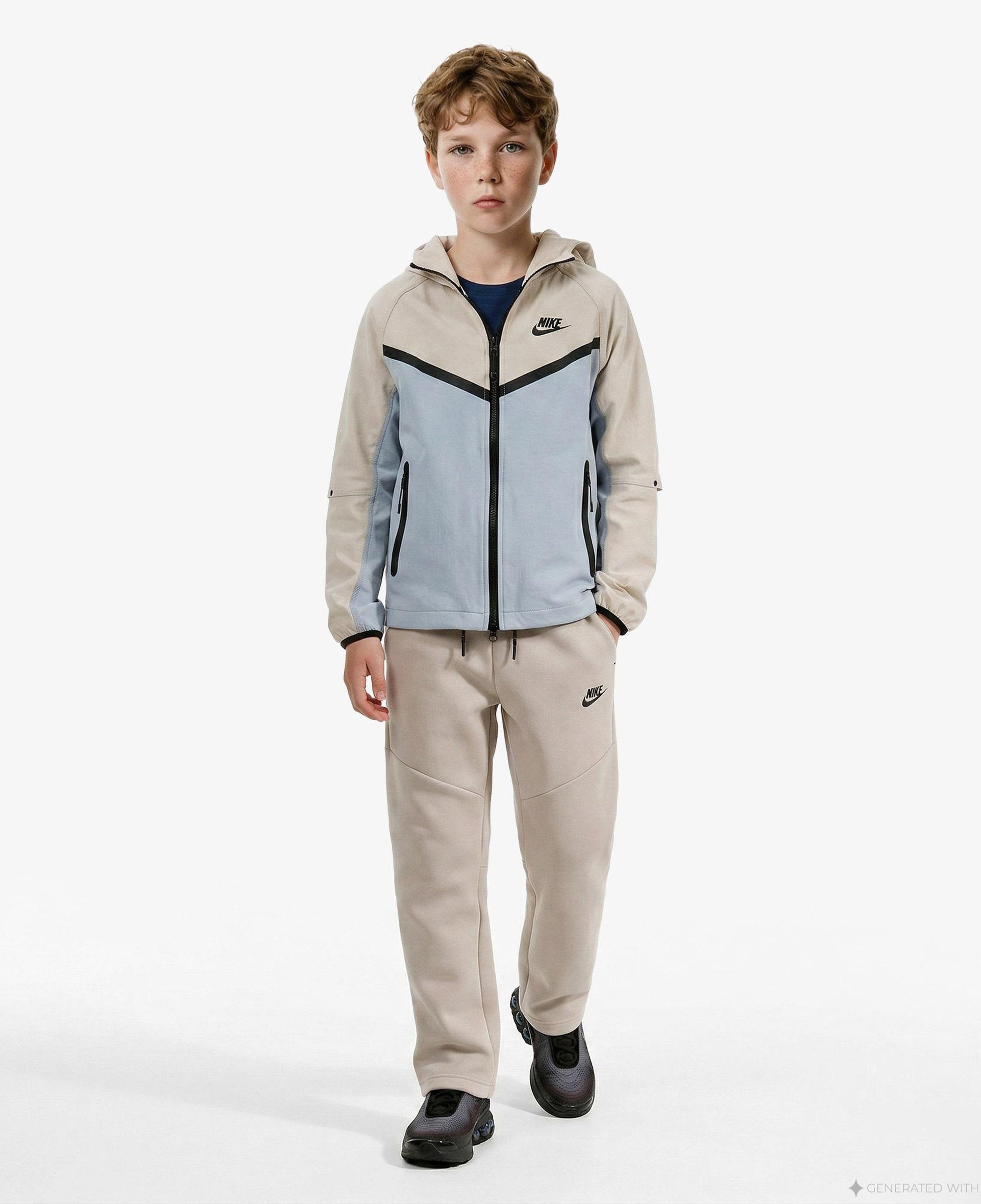 Nike Sportswear Tech Fleece Çocuk Bej Eşofman Altı