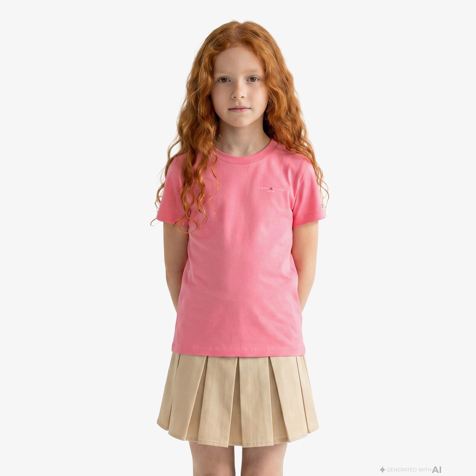 Tommy Hilfiger Mini Corp Çocuk Pembe T-Shirt