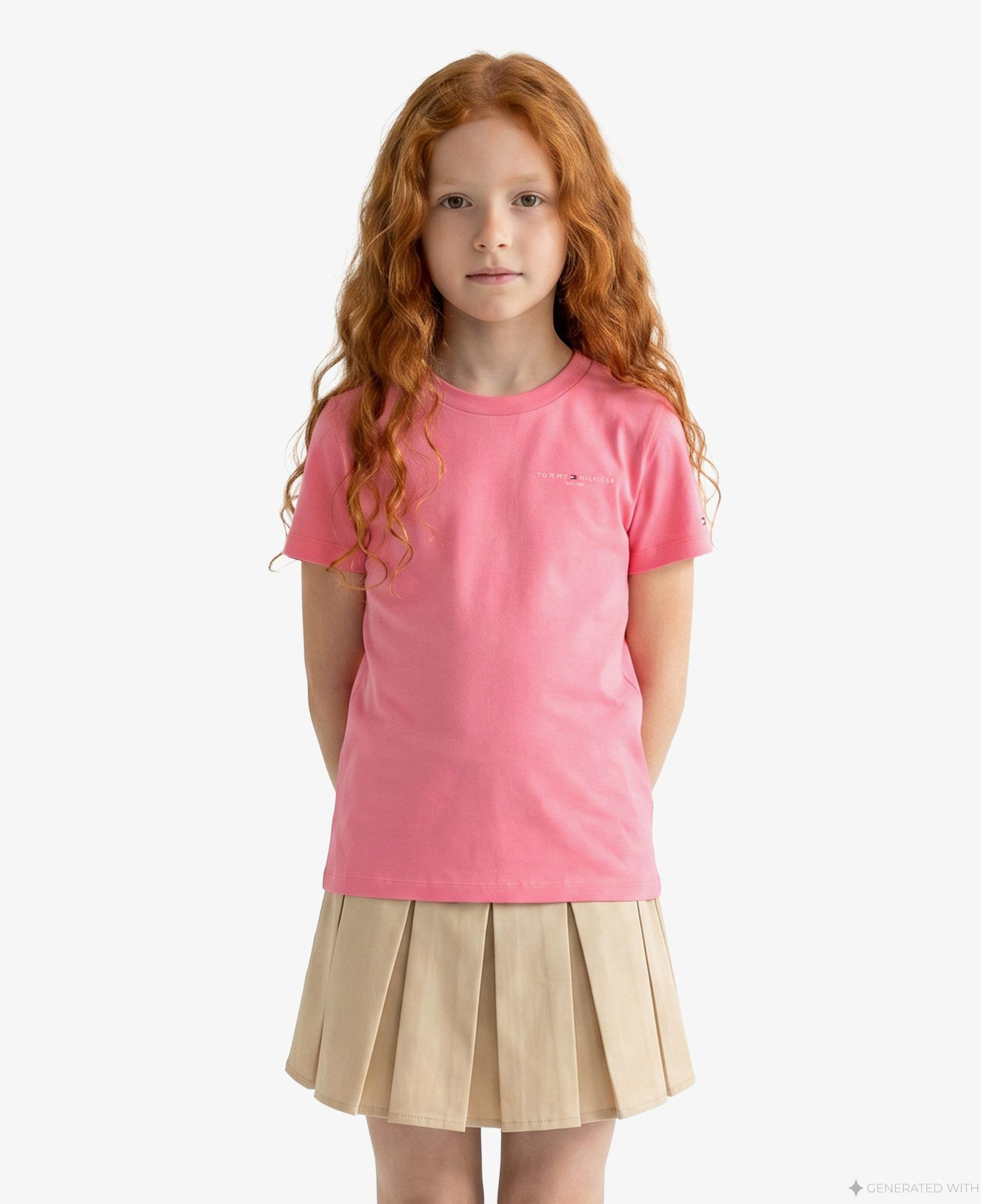 Tommy Hilfiger Mini Corp Çocuk Pembe T-Shirt