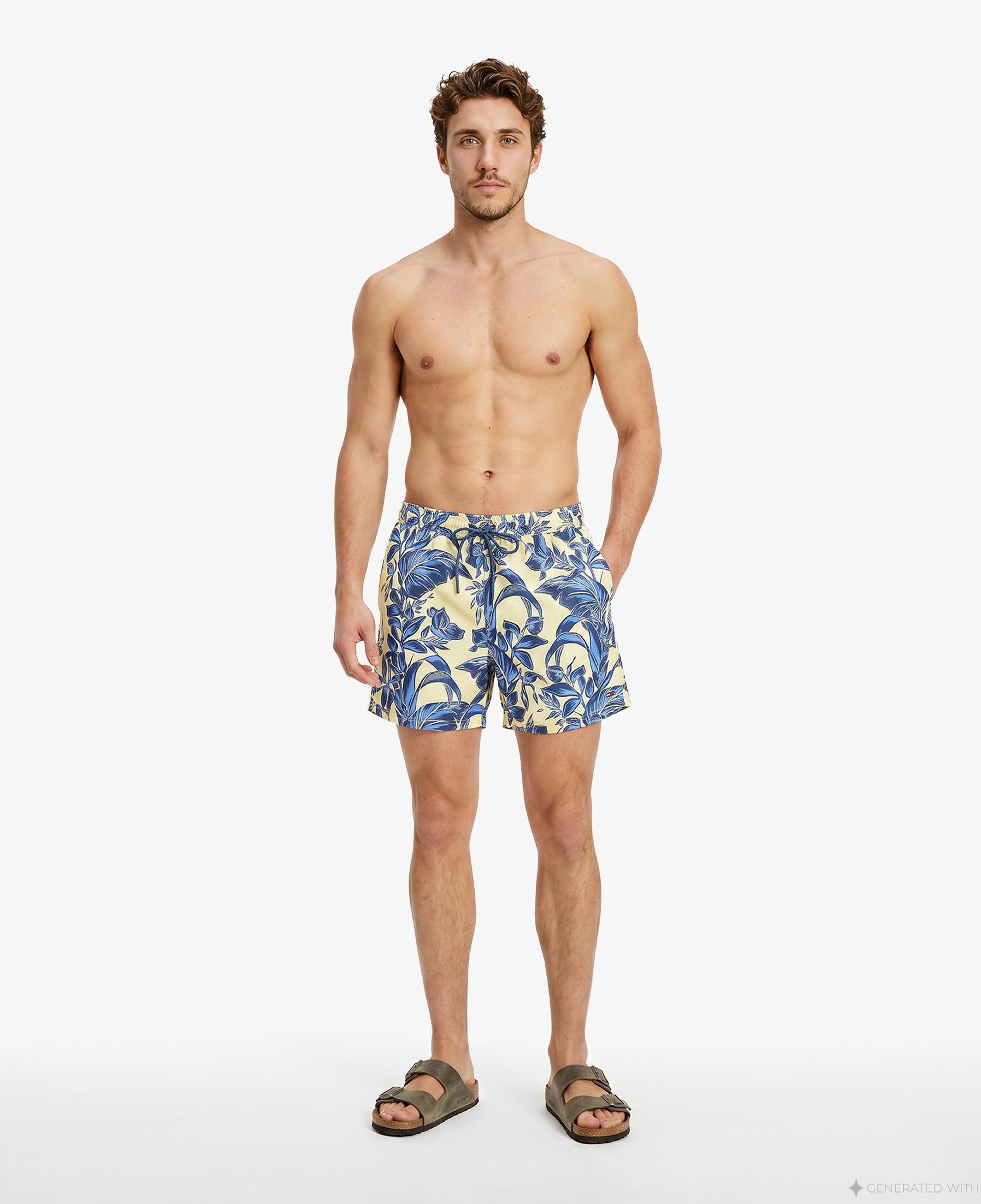 Tommy Hilfiger Essentials Erkek Sarı Deniz Şortu