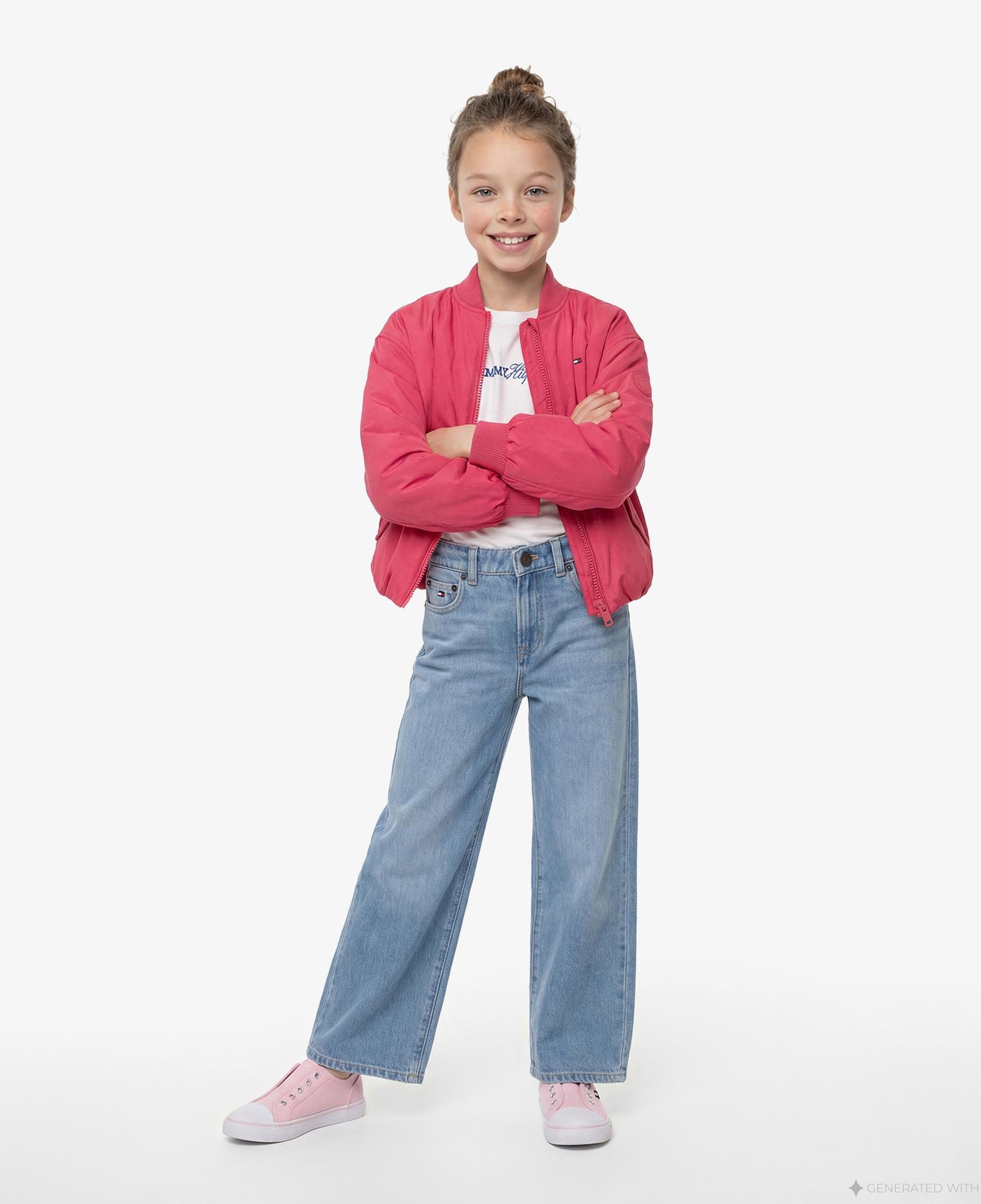 Tommy Hilfiger Essentials Çocuk Pembe Ceket