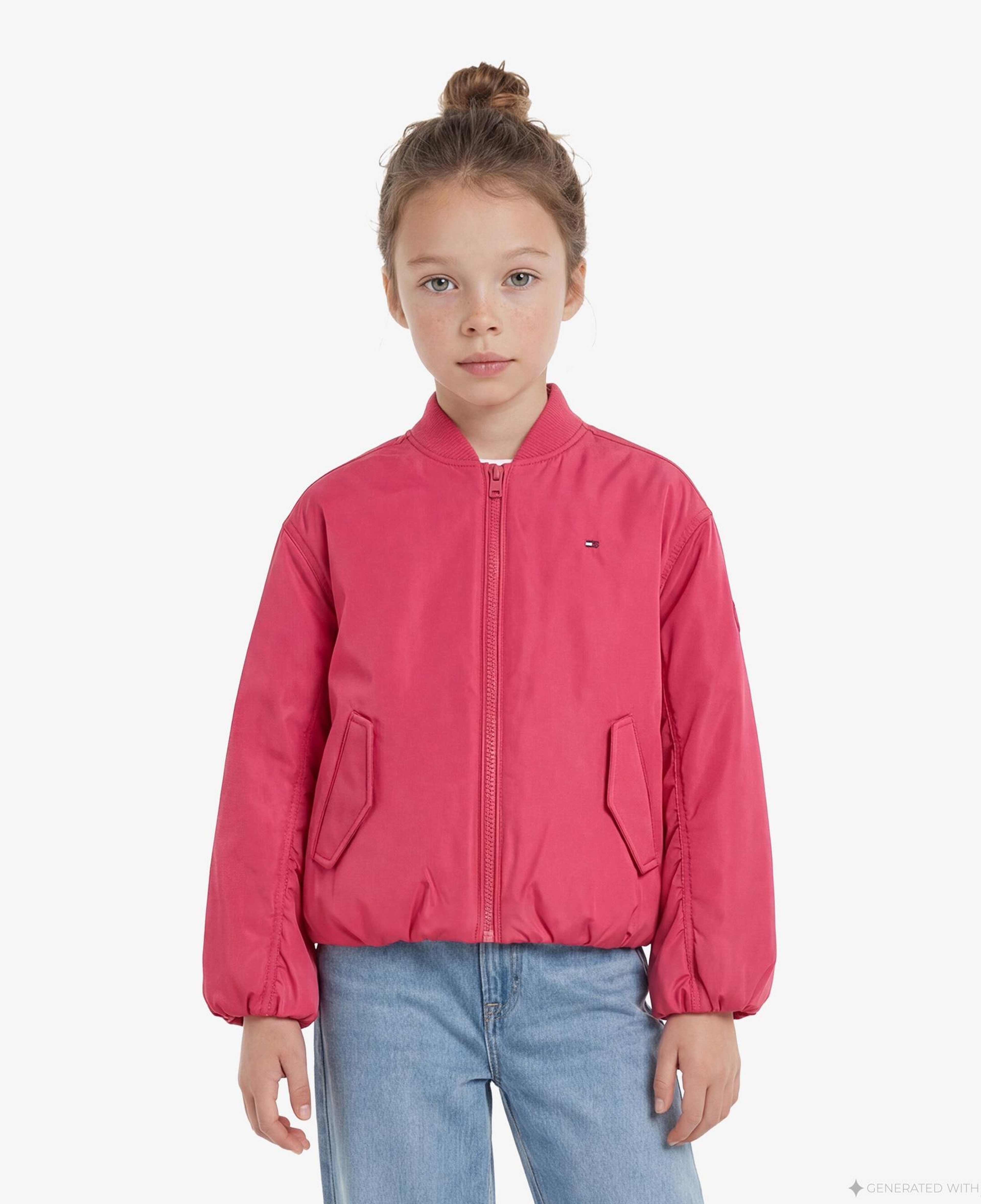 Tommy Hilfiger Essentials Çocuk Pembe Ceket
