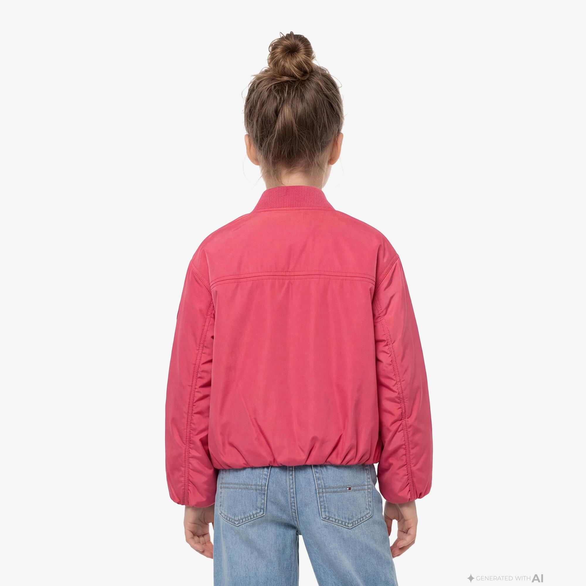 Tommy Hilfiger Essentials Çocuk Pembe Ceket