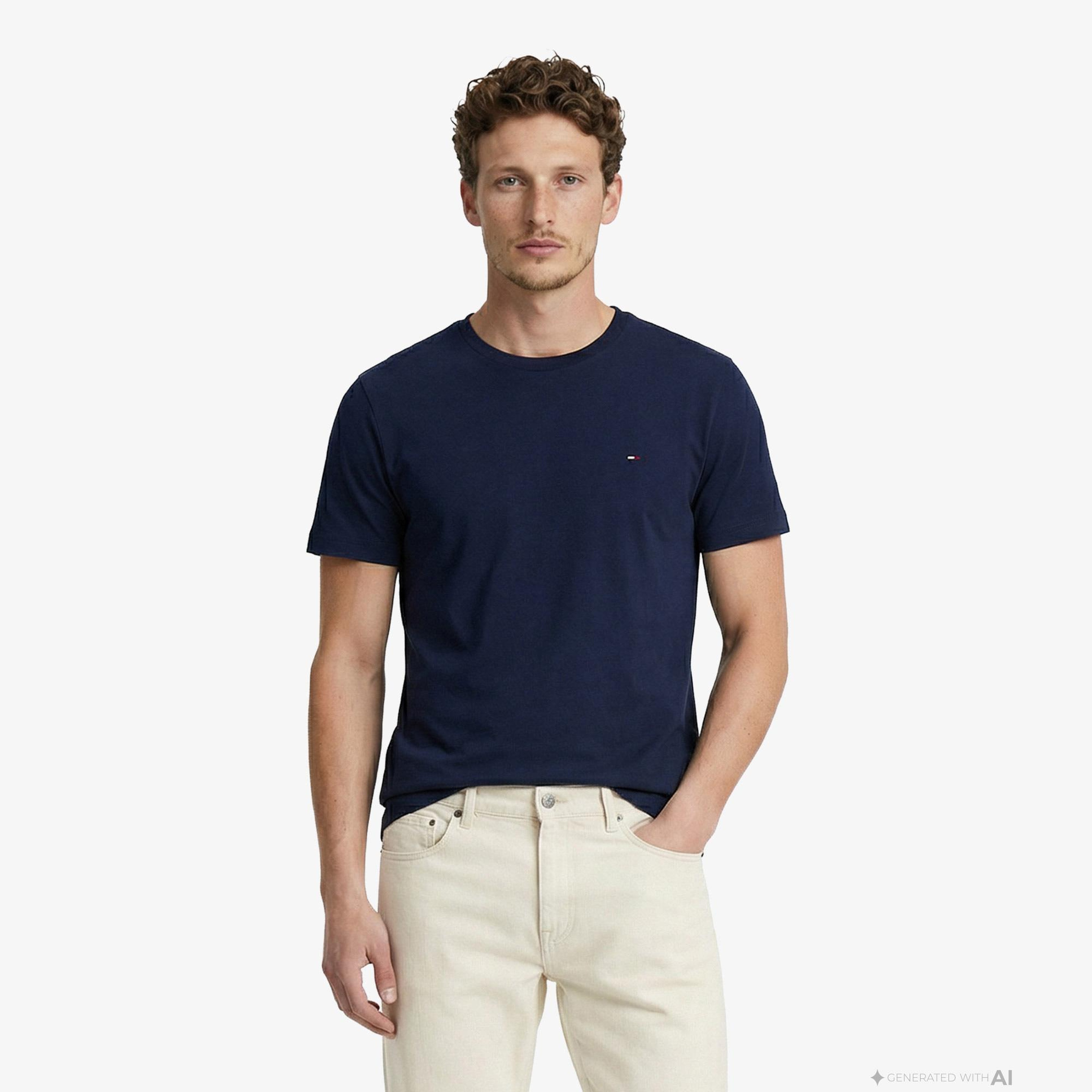 Tommy Hilfiger Core Essentials Erkek Lacivert T-Shirt