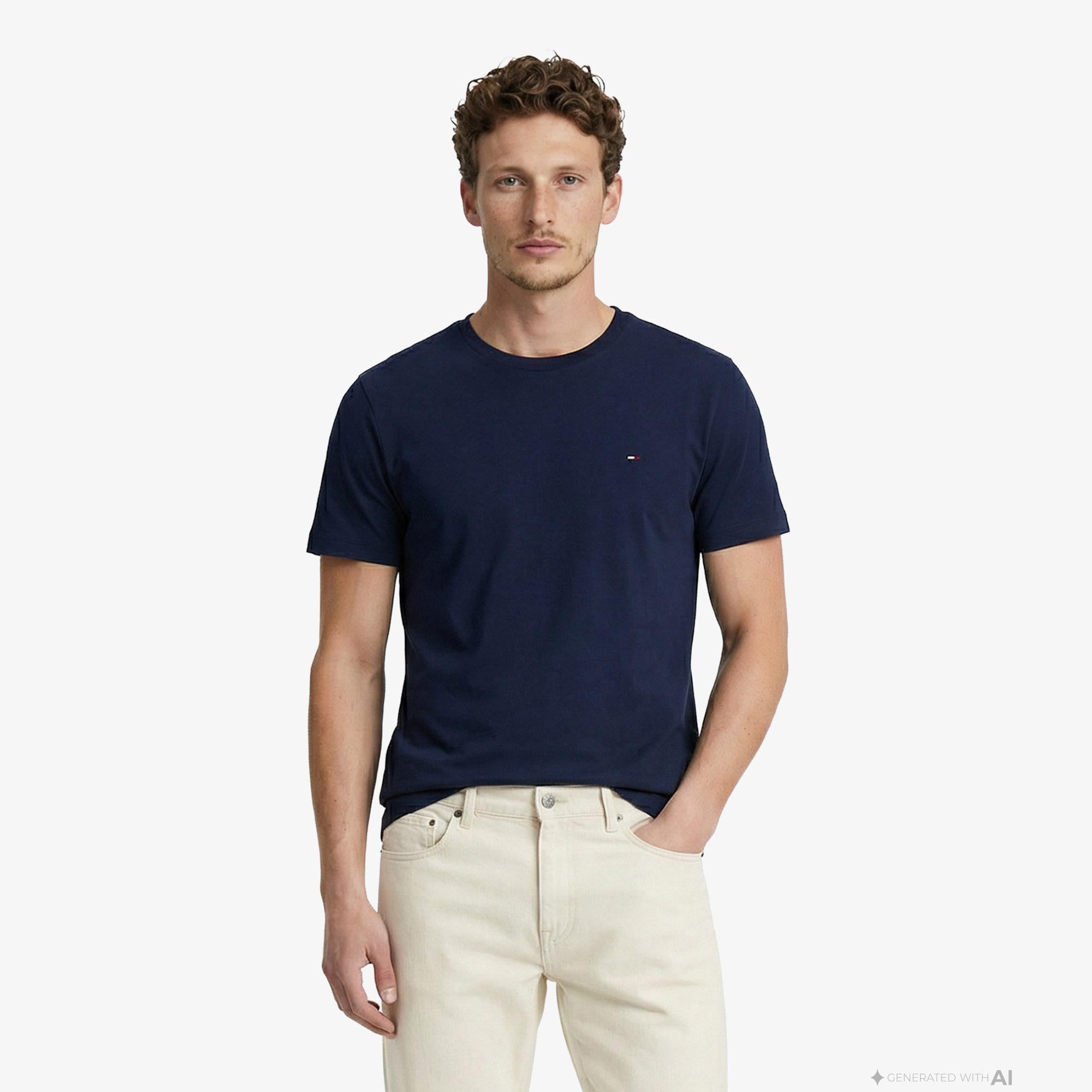 Tommy Hilfiger Core Essentials Erkek Lacivert T-Shirt