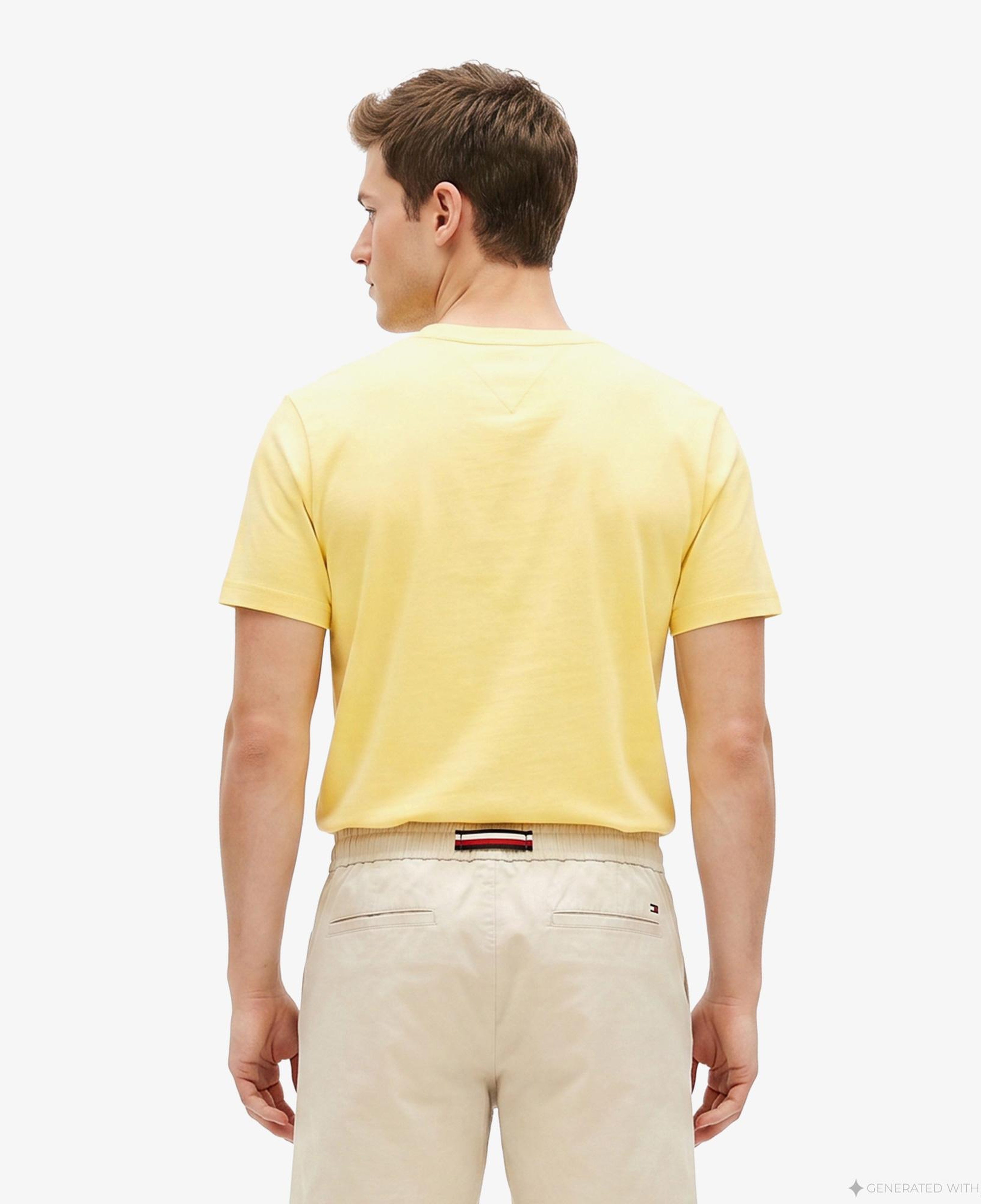 Tommy Hilfiger Core Essentials Erkek Sarı T-Shirt