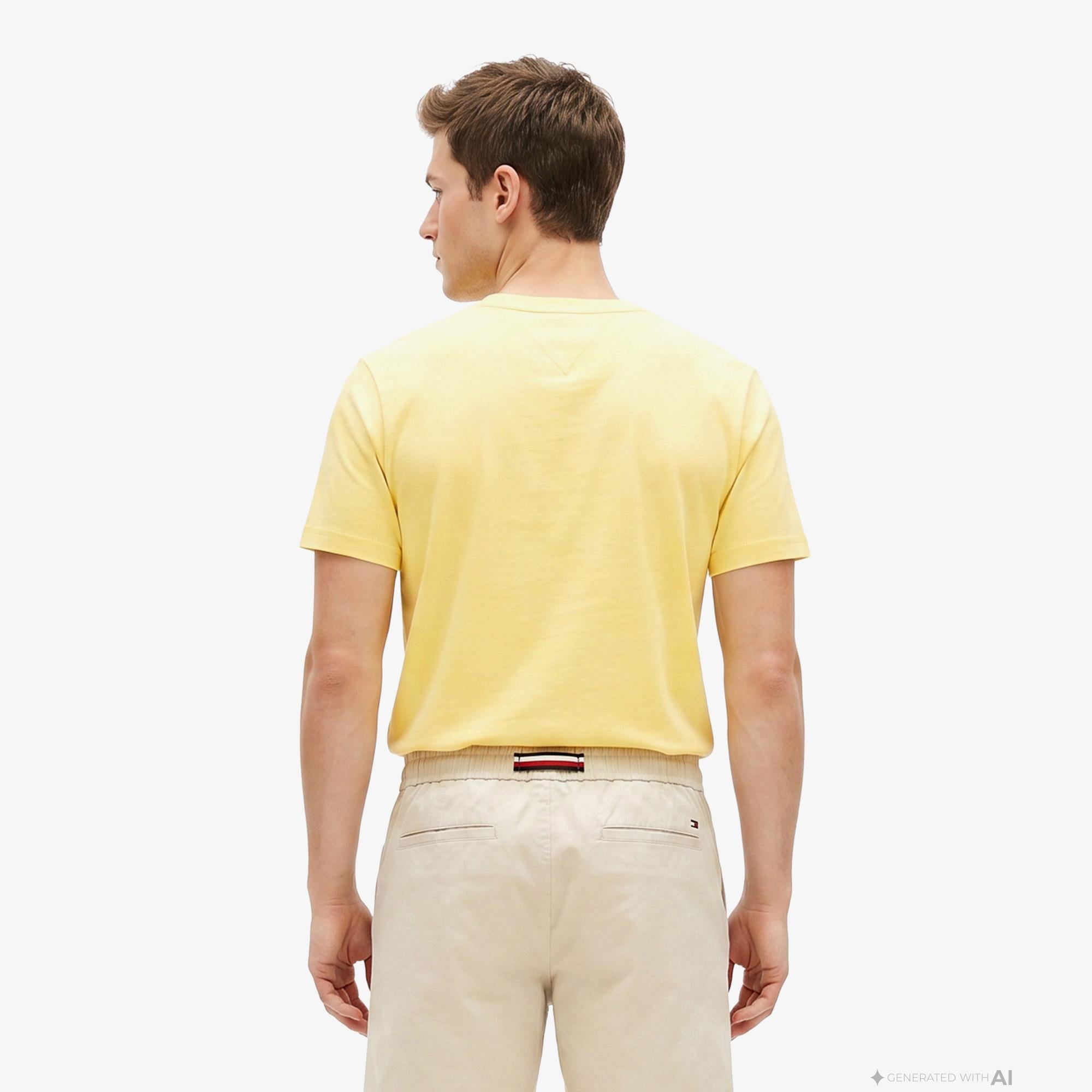 Tommy Hilfiger Core Essentials Erkek Sarı T-Shirt