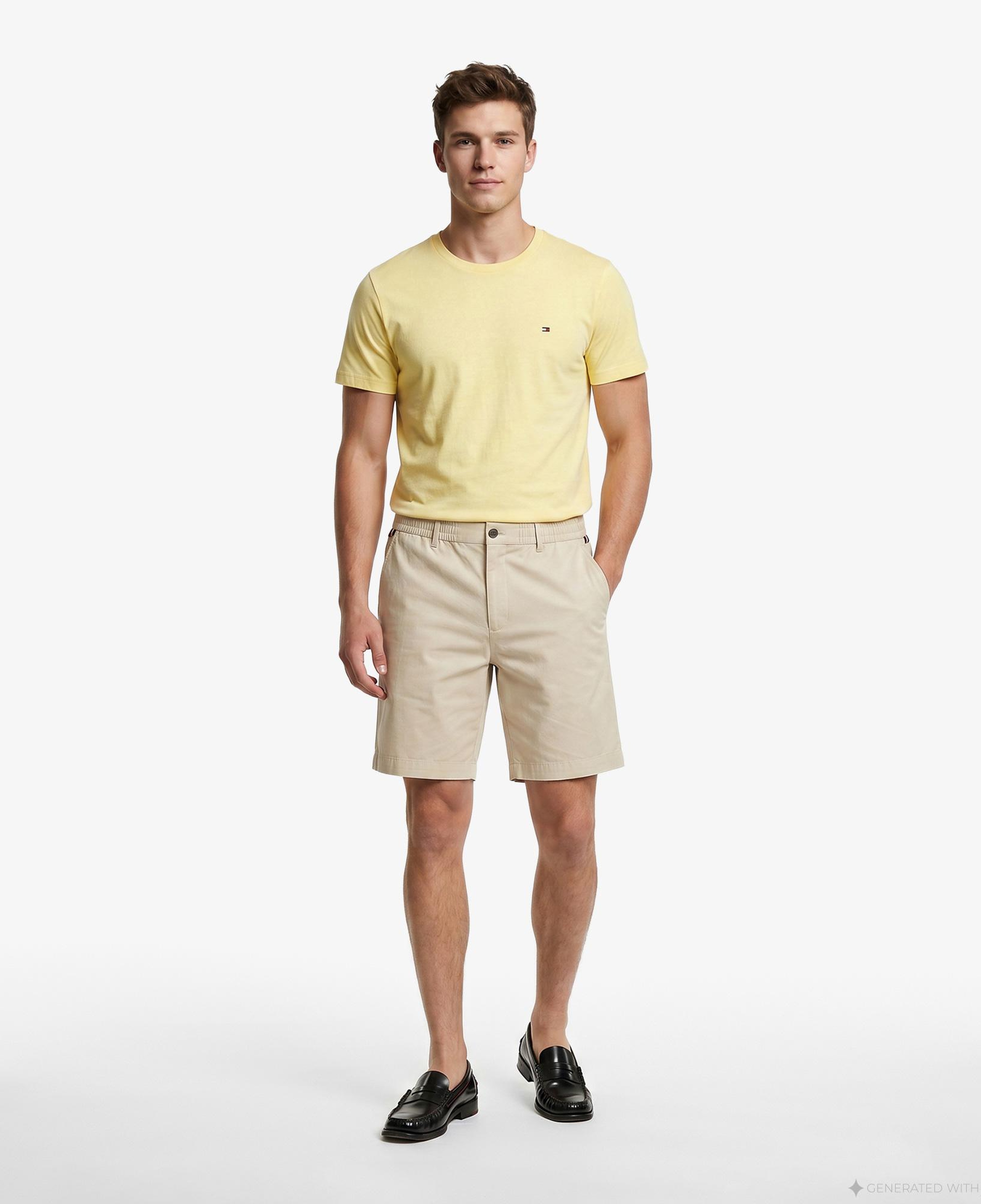 Tommy Hilfiger Core Essentials Erkek Sarı T-Shirt