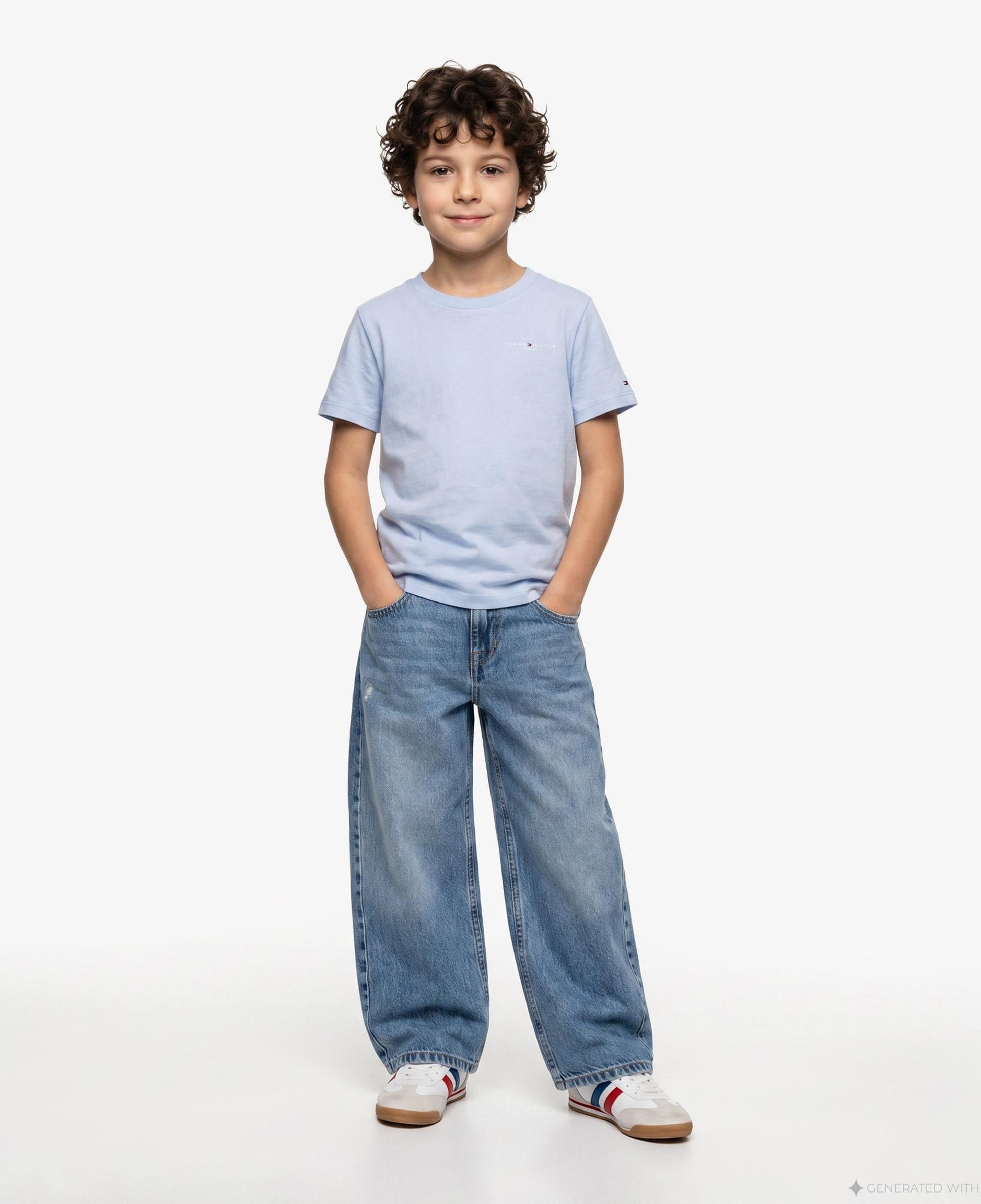 Tommy Hilfiger Mini Corp Çocuk Mavi T-Shirt
