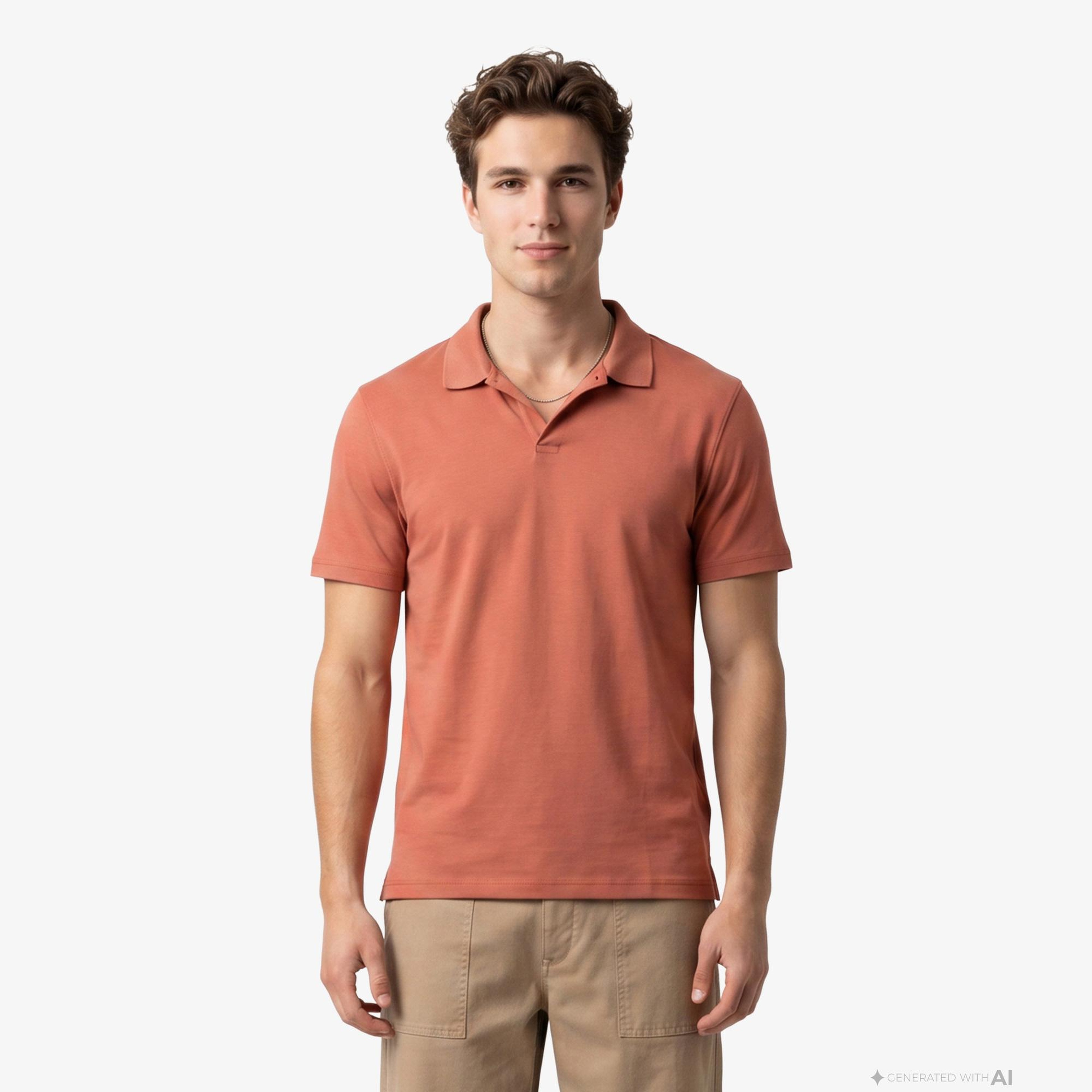 Calvin Klein Supima Chest Emb Erkek Kahverengi Polo