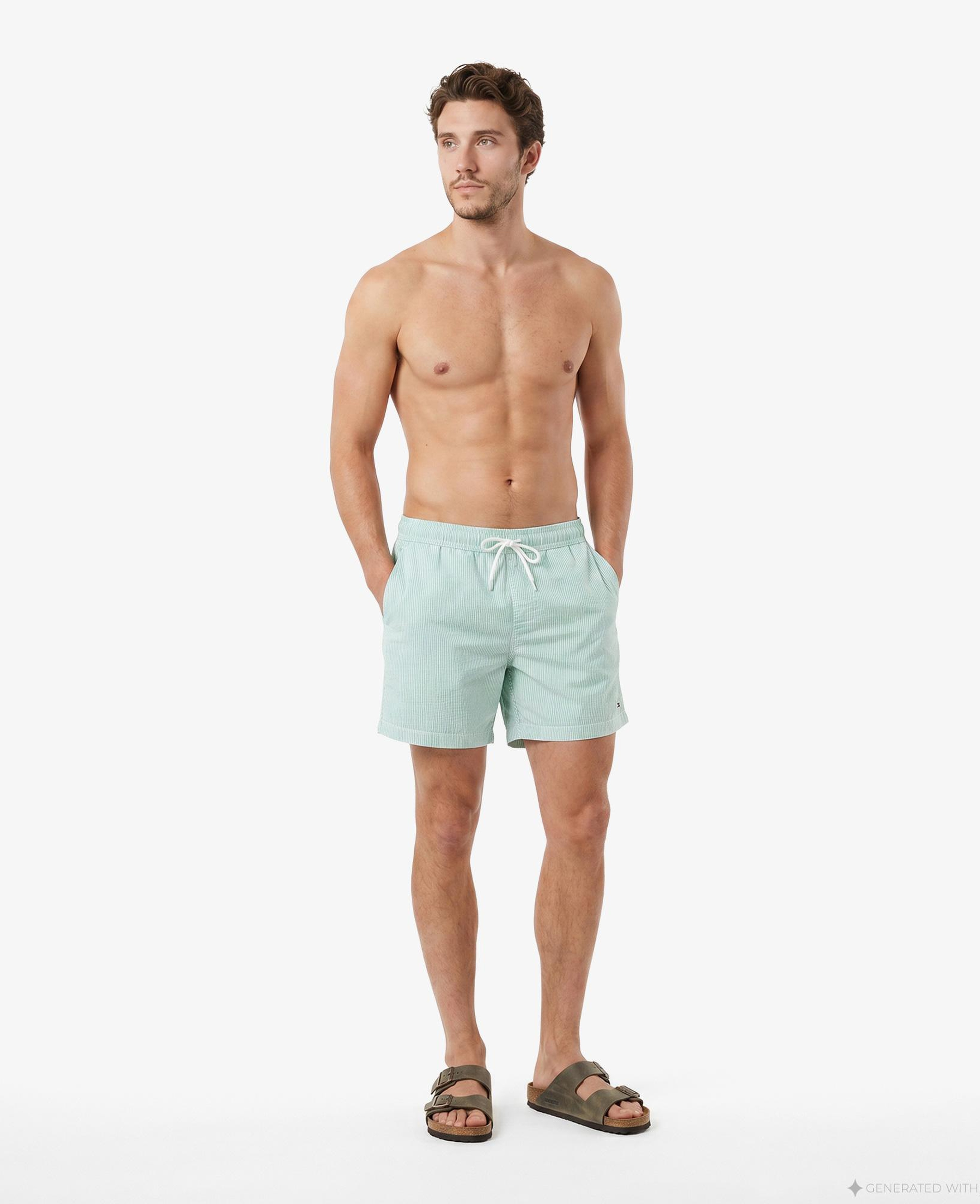 Tommy Hilfiger Essentials Erkek Yeşil Deniz Şortu