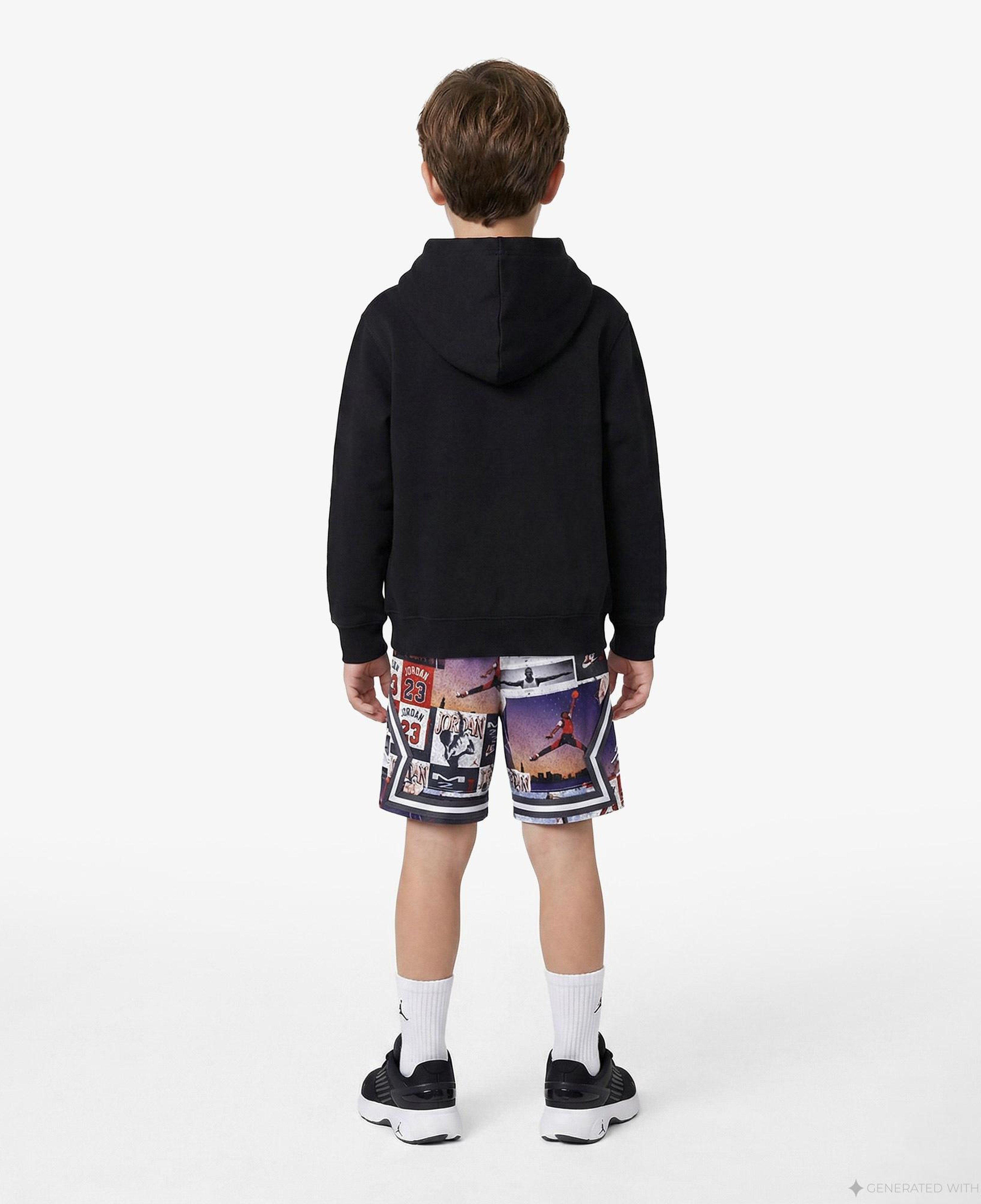 Jordan Baseline Çocuk Siyah Kapüşonlu Sweatshirt