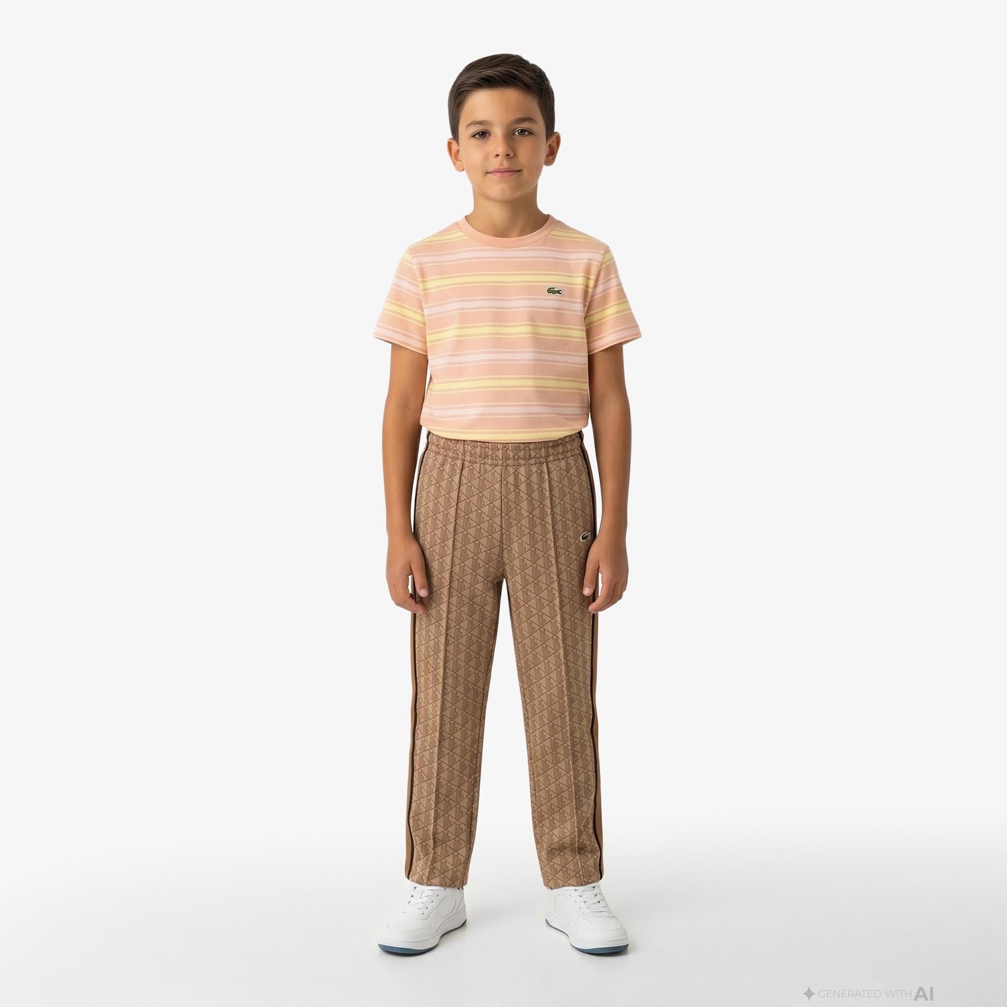 Lacoste Paris Erkek Regular Fit Monogram Açık Kahverengi Eşofman Altı