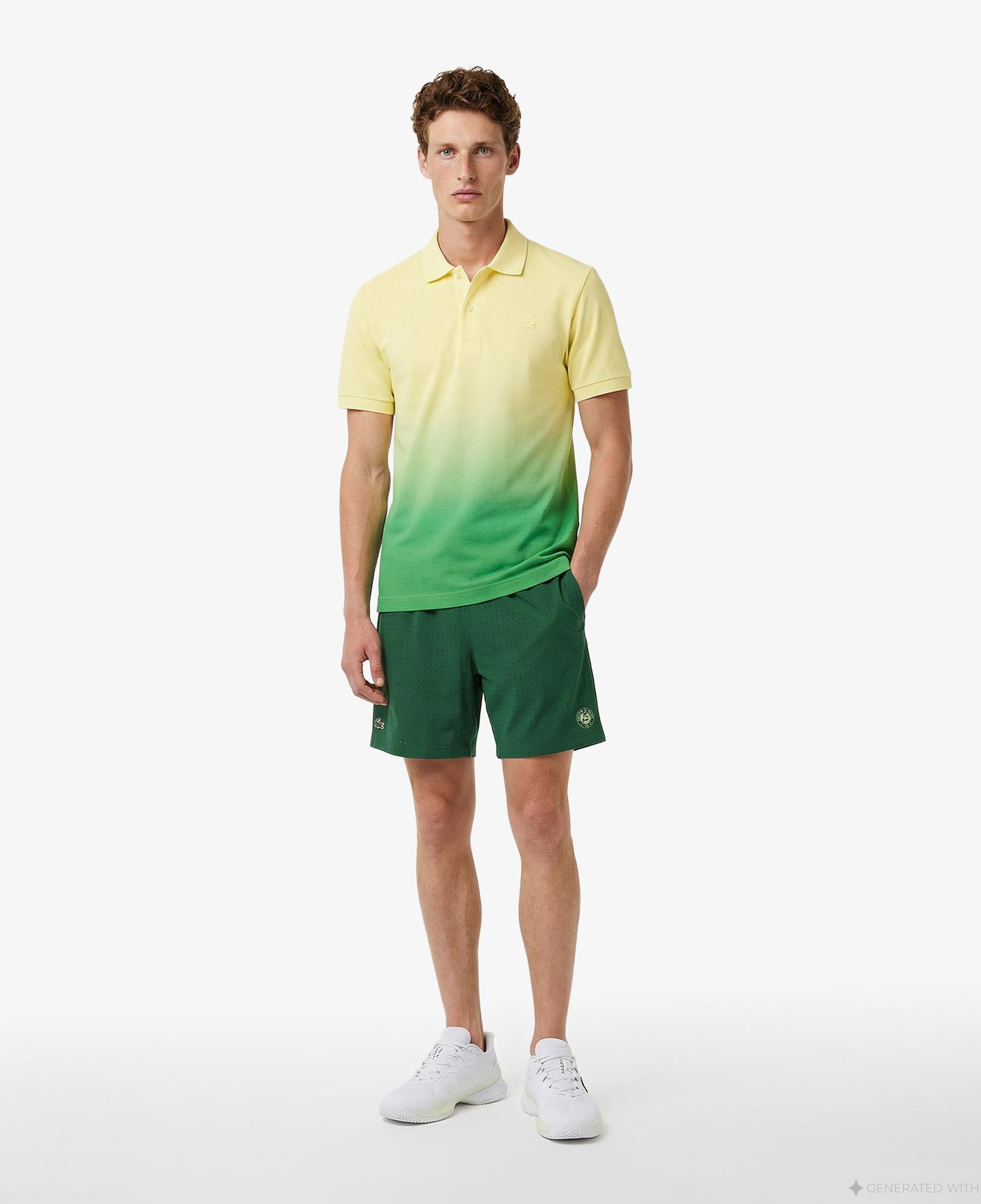 Lacoste Erkek Classic Fit Renk Bloklu Yeşil Polo